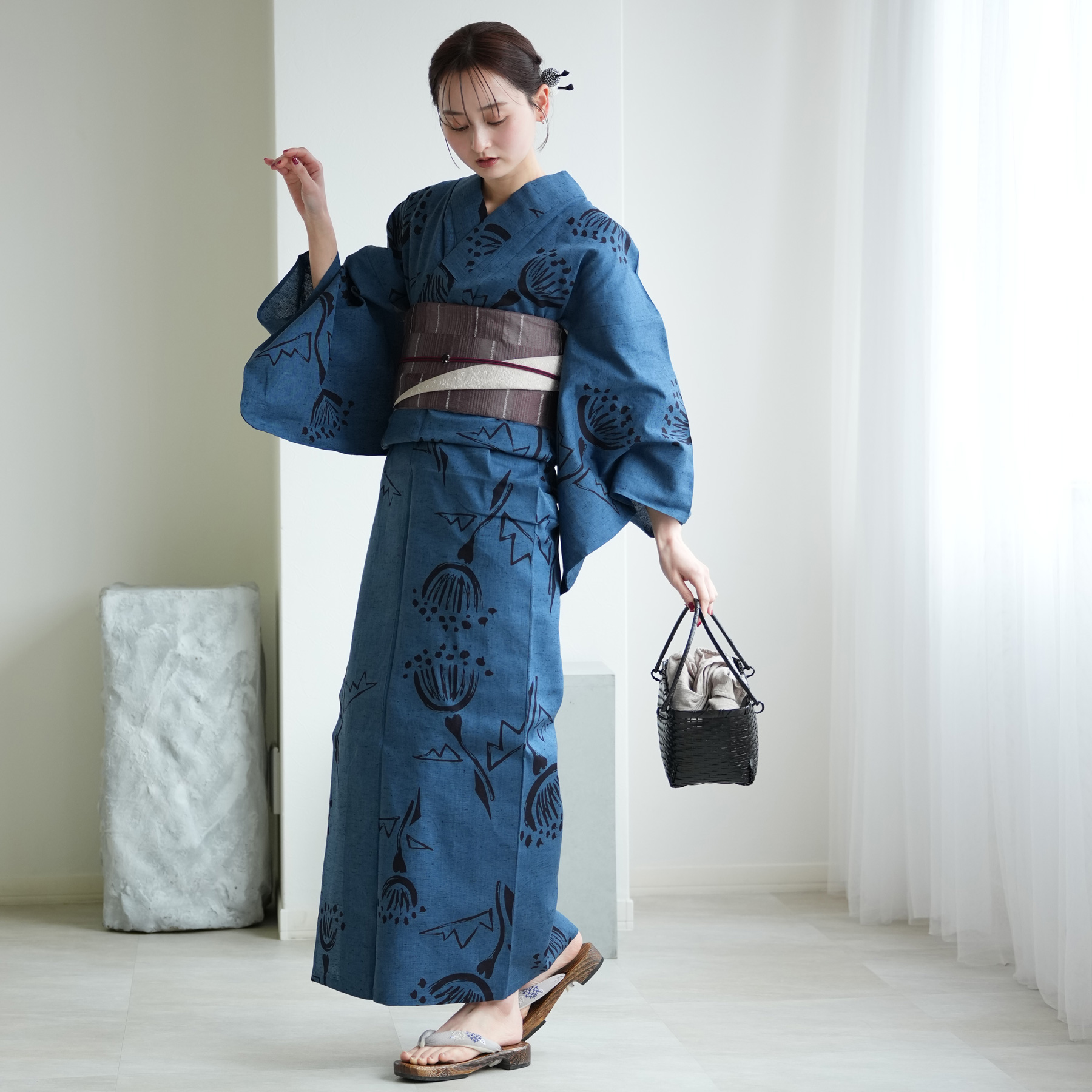 utatane 浴衣 レディース セット × 注染工房 特選 注染浴衣3点セット