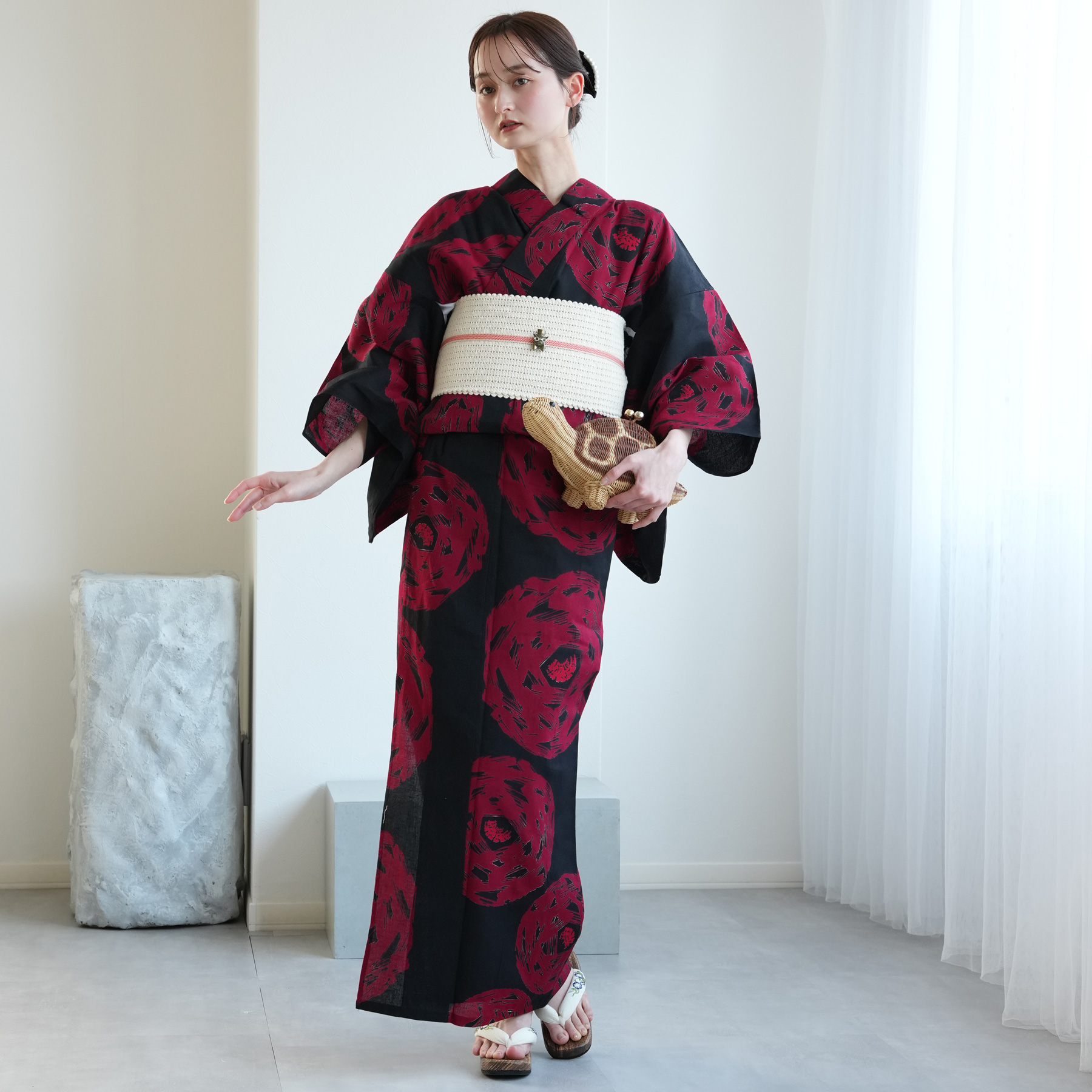 定価16900円以上　新品未使用　タグ付き　ウタタネ　utatane 浴衣 utatane 浴衣 レディース セット × 注染工房 特選 注染浴衣3点セット