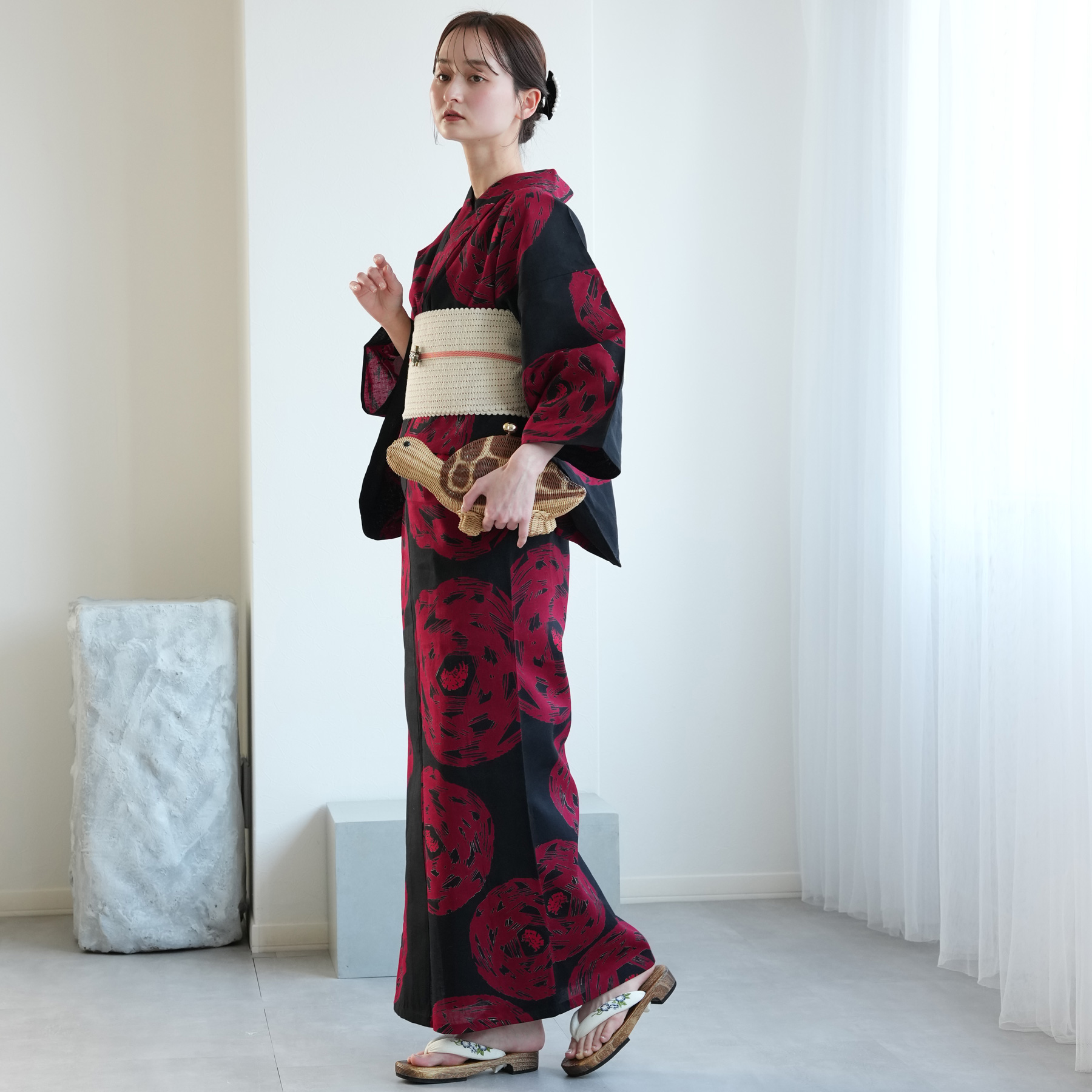 utatane 浴衣 レディース セット × 注染工房 特選 注染浴衣3点セット