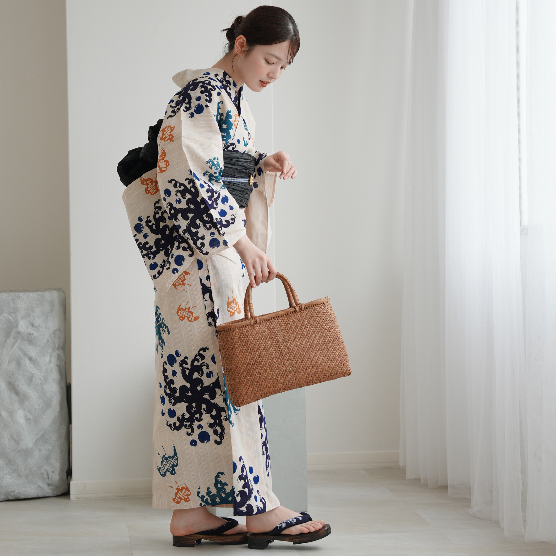 utatane 浴衣 レディース セット × 注染工房 特選 注染浴衣3点セット