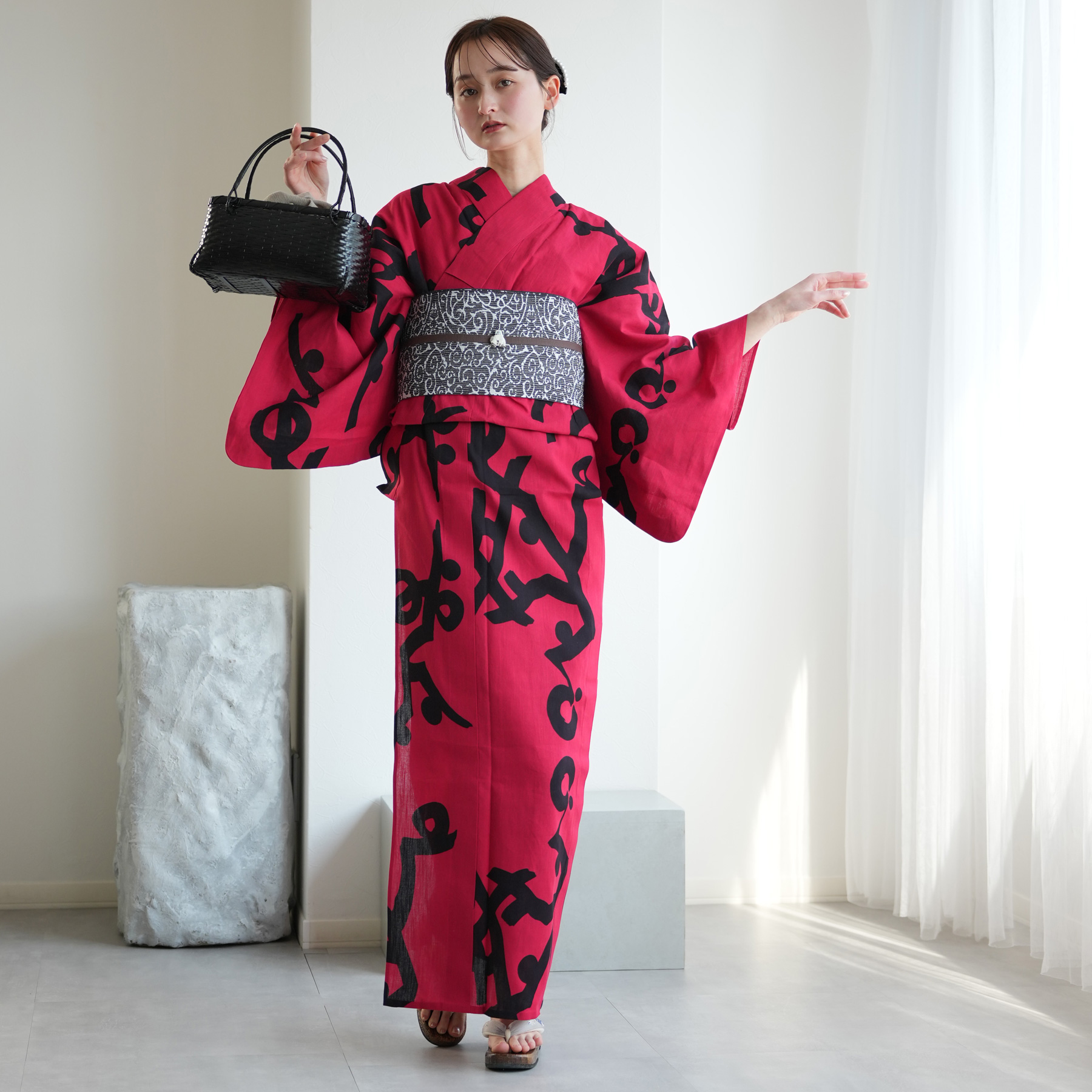 utatane 浴衣 レディース セット × 注染工房 特選 注染浴衣3点セット