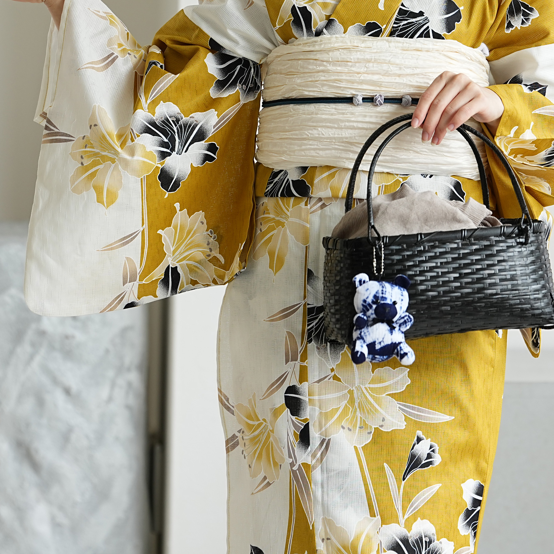 hinari x utatane 浴衣/兵児帯/下駄3点セット utatane 浴衣 レディース セット トールサイズ 浴衣 3点セット 高級