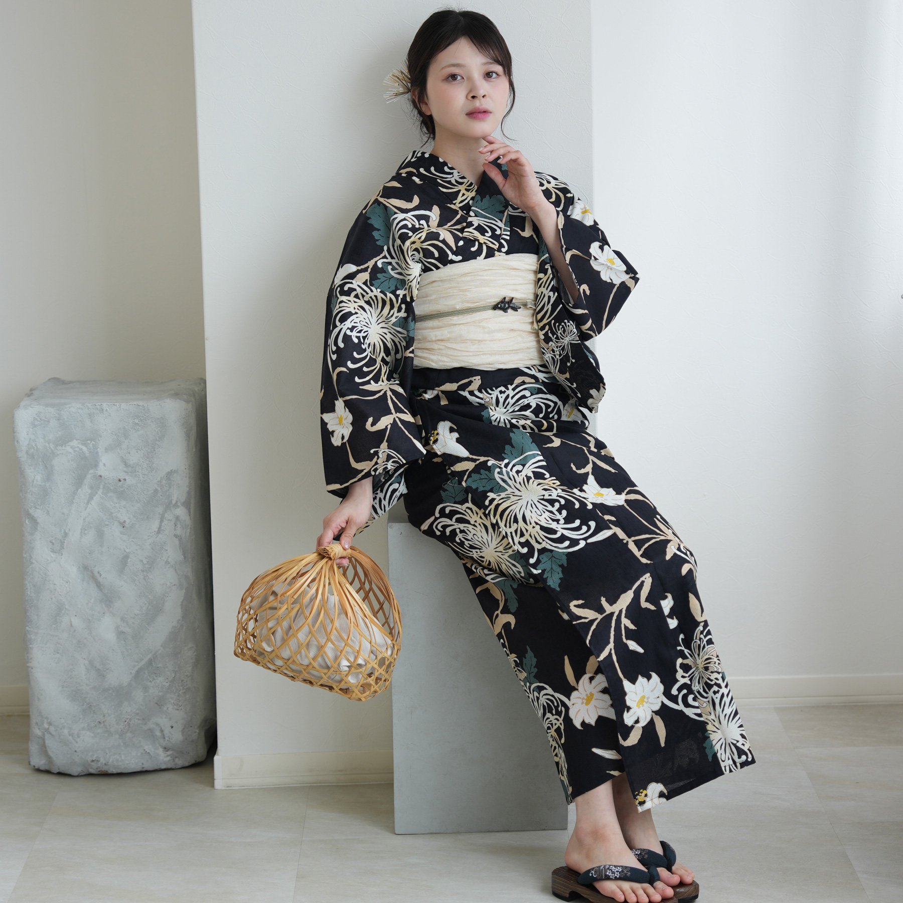 浴衣 ゆかた レディース 女性 おしゃれ レトロ 古典 昭和 平成 大人 夏 盆踊り utatane ウタタネ うたたね 帯 下駄 セット