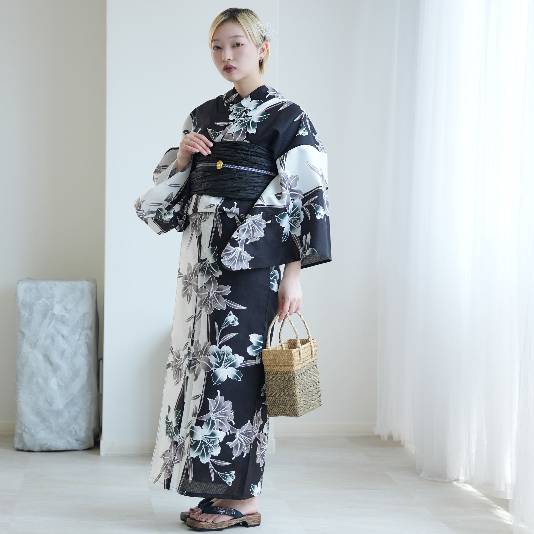 浴衣 ゆかた 大きい トール L 高身長 背が高い 裄丈長め 裄長め 裄が長い 腕が長い