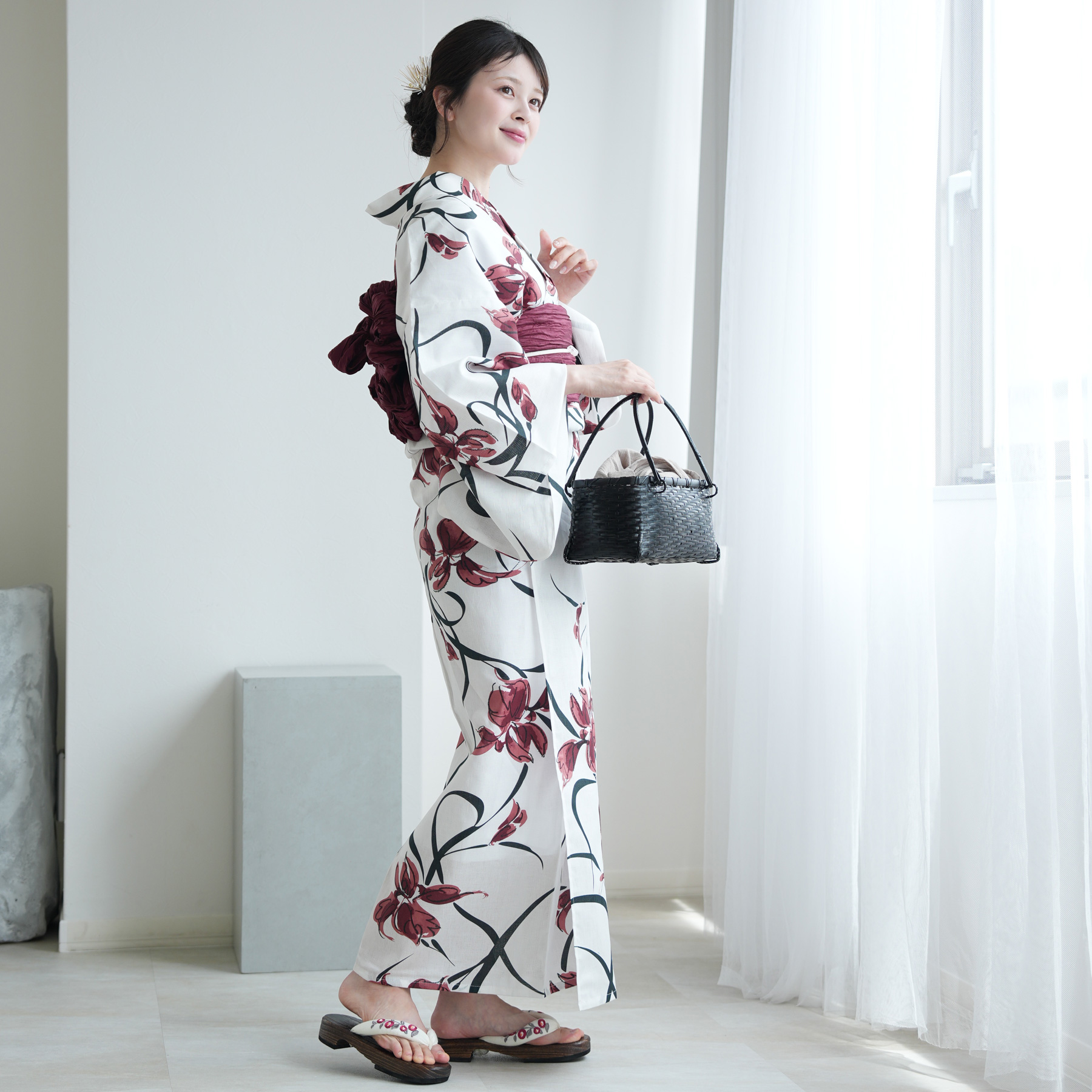 utatane 浴衣 レディース セット Sサイズ 浴衣 3点セット 高級変わり織