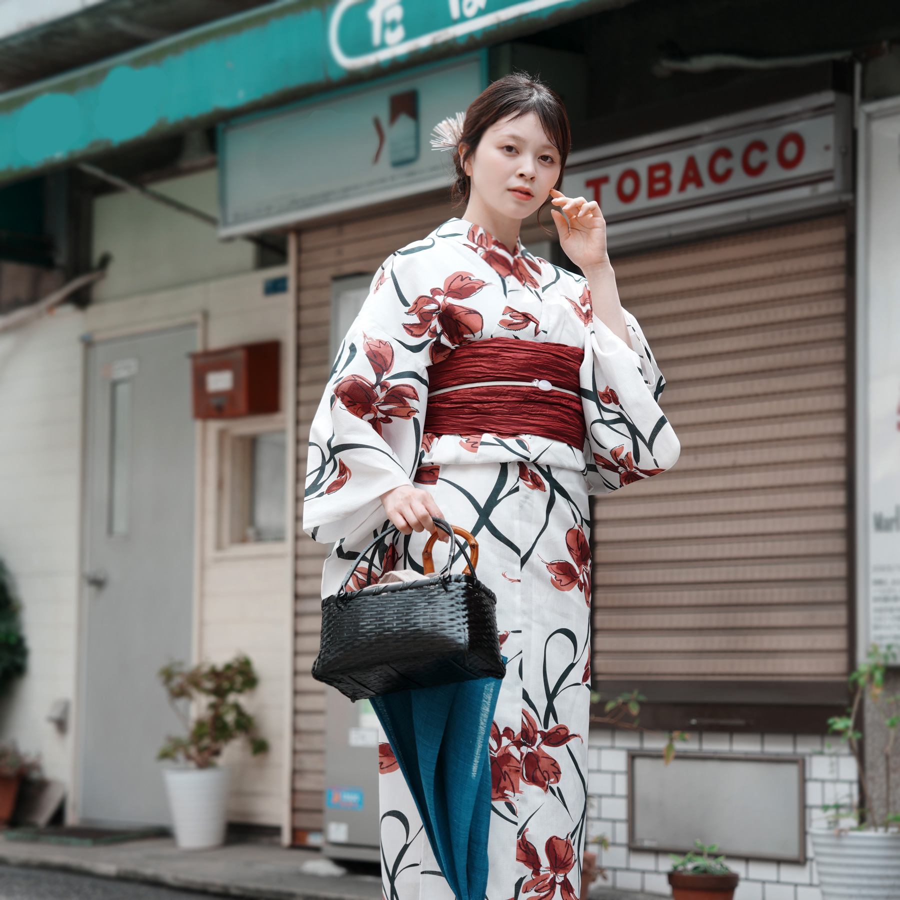 utatane 浴衣 レディース セット Sサイズ 浴衣 3点セット 高級変わり織