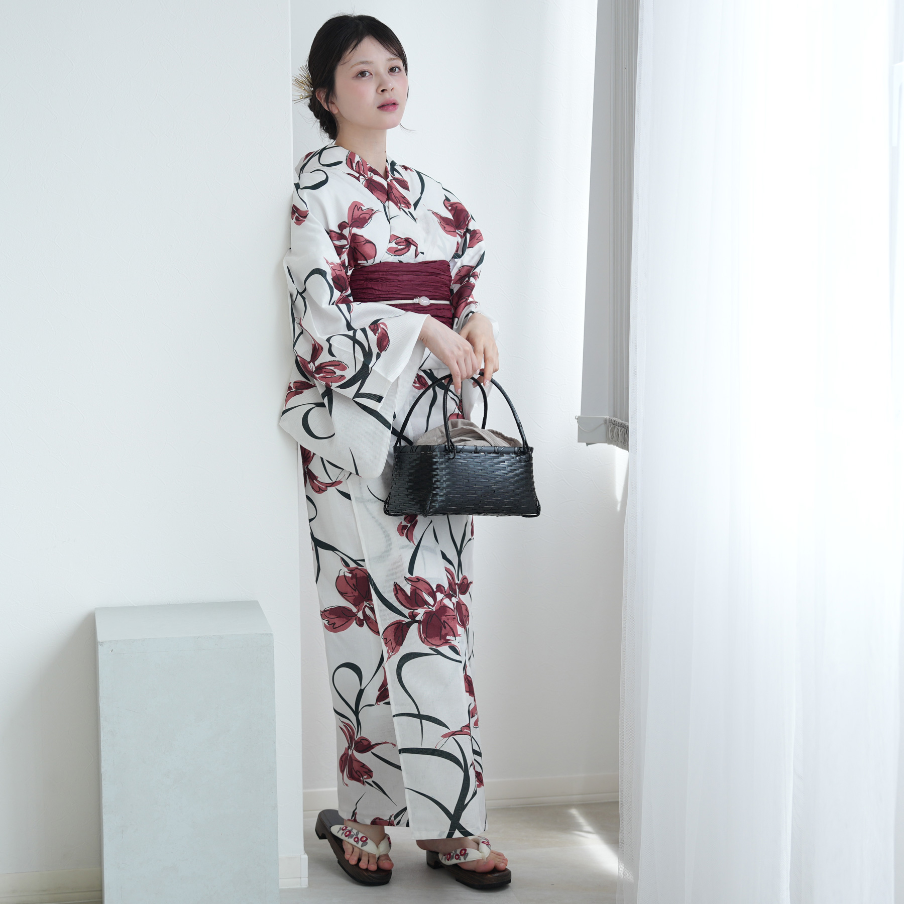 utatane 浴衣 レディース セット Sサイズ 浴衣 3点セット 高級変わり織
