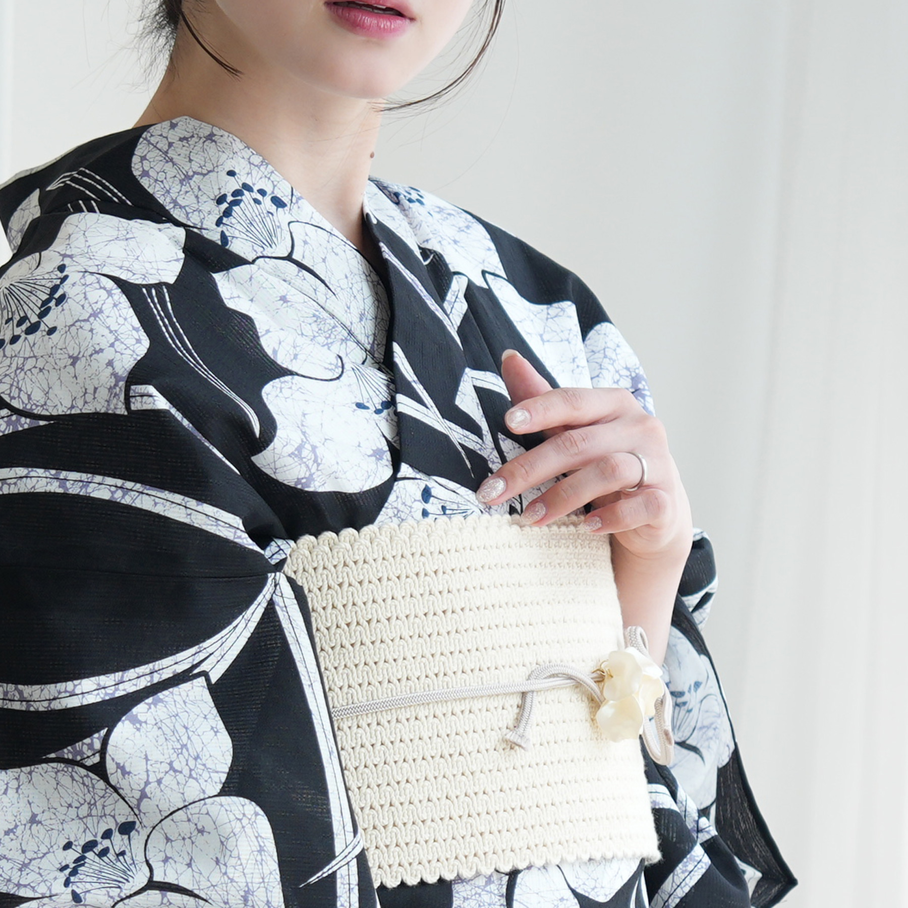 utatane 浴衣 レディース セット 3L utatane 高級変わり織 浴衣3点
