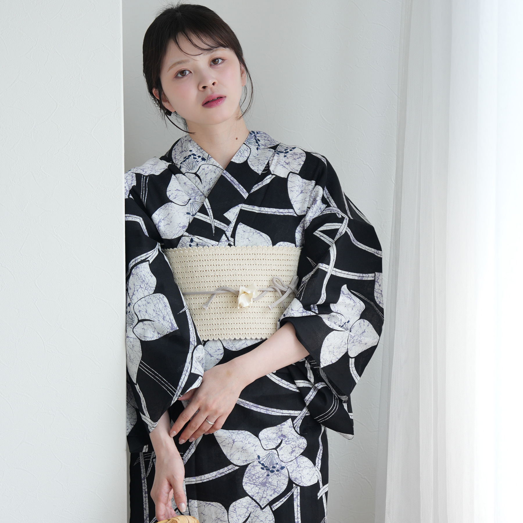 utatane 浴衣 レディース セット 3L utatane 高級変わり織 浴衣3点
