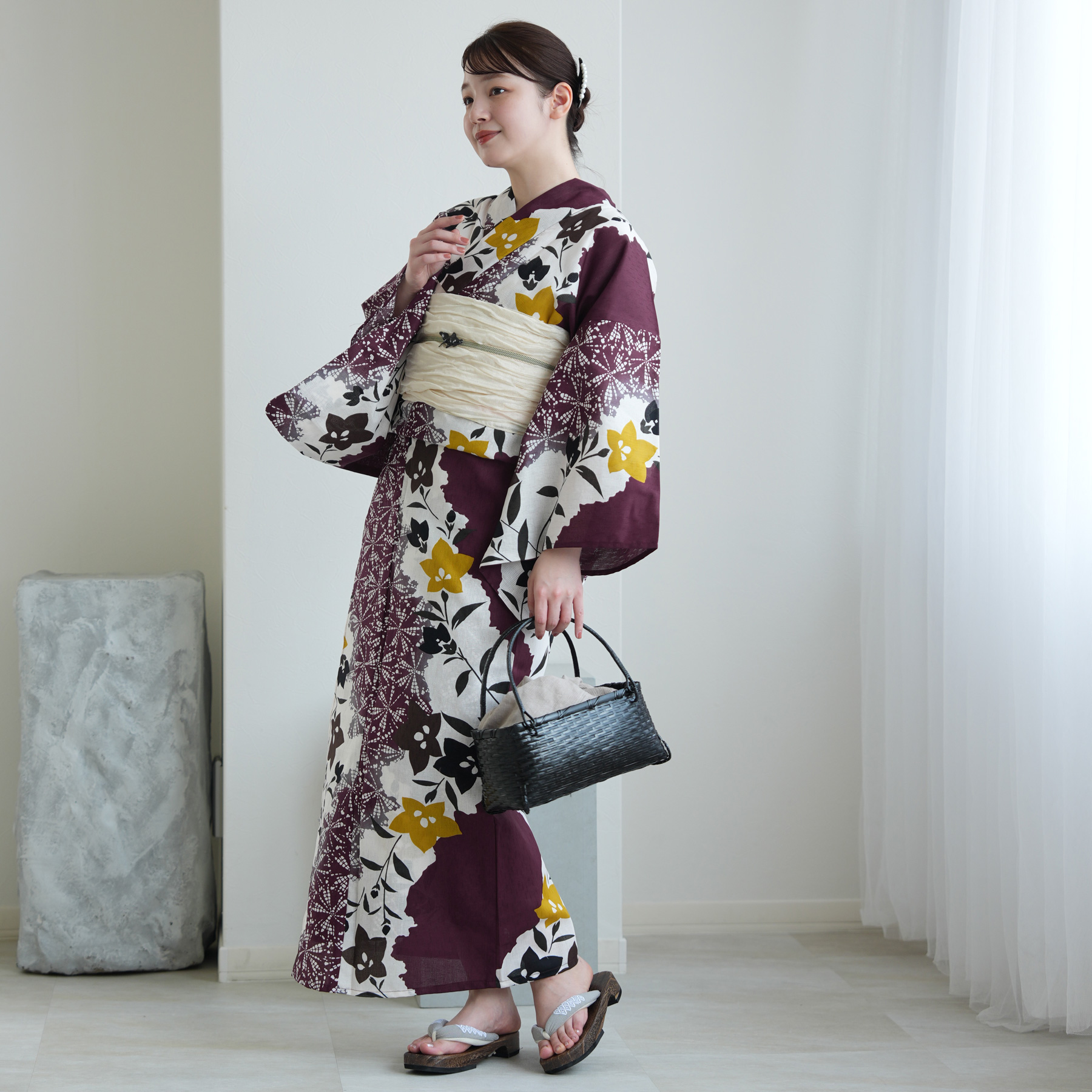 浴衣 レディース セット トールサイズ uta...の詳細画像3