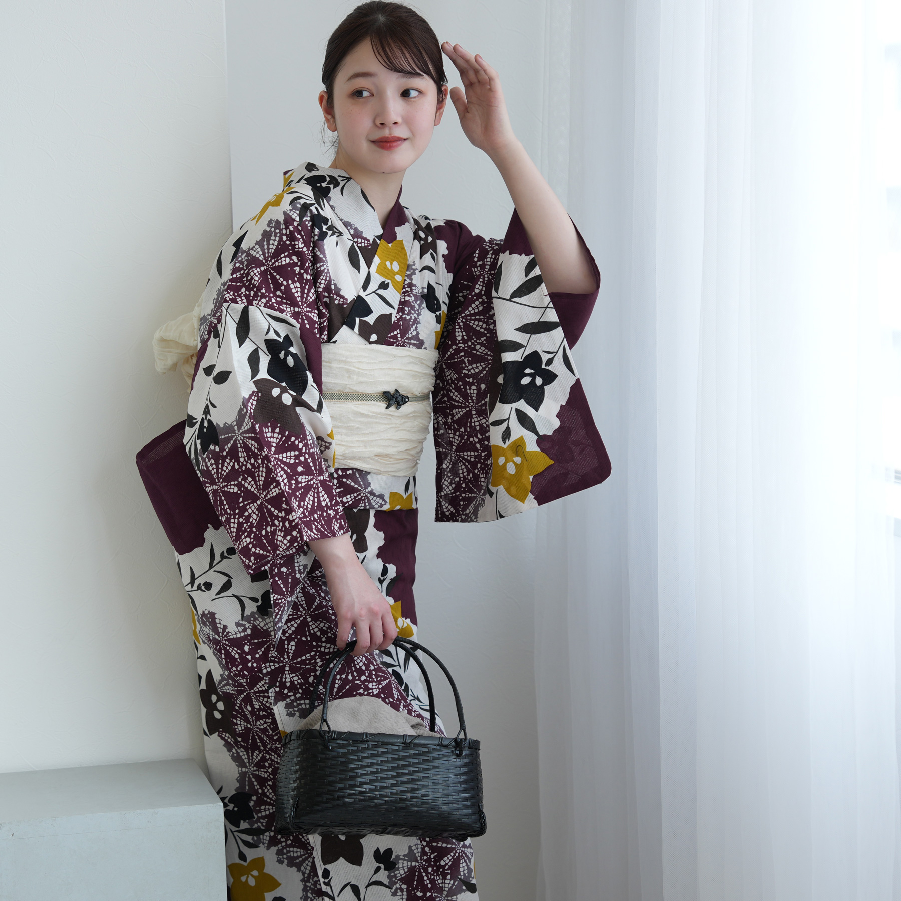 浴衣 ゆかた 大きい トール L 高身長 背が高い 裄丈長め 裄長め 裄が長い 腕が長い