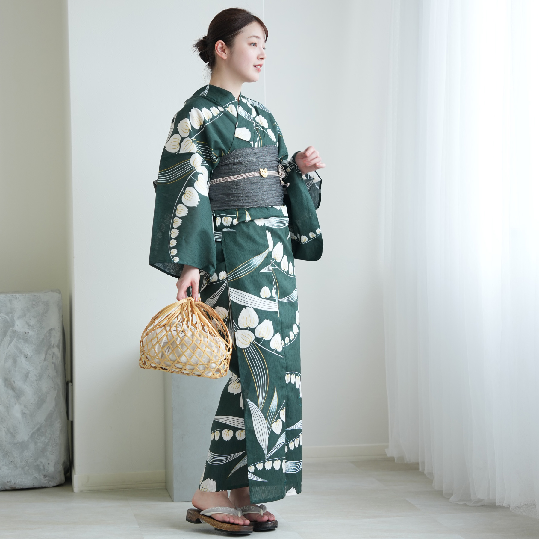 utatane 浴衣 レディース セット Sサイズ 浴衣 3点セット 高級変わり織