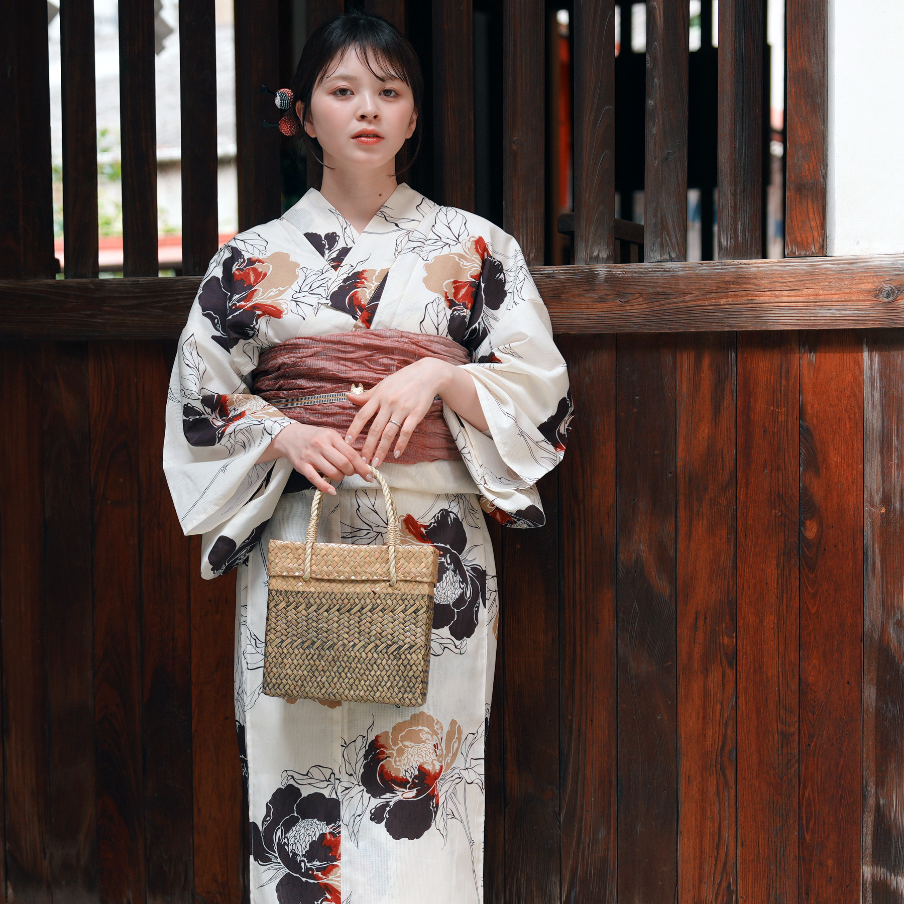 utatane 浴衣 レディース セット トールサイズ 高級変わり織 浴衣3点