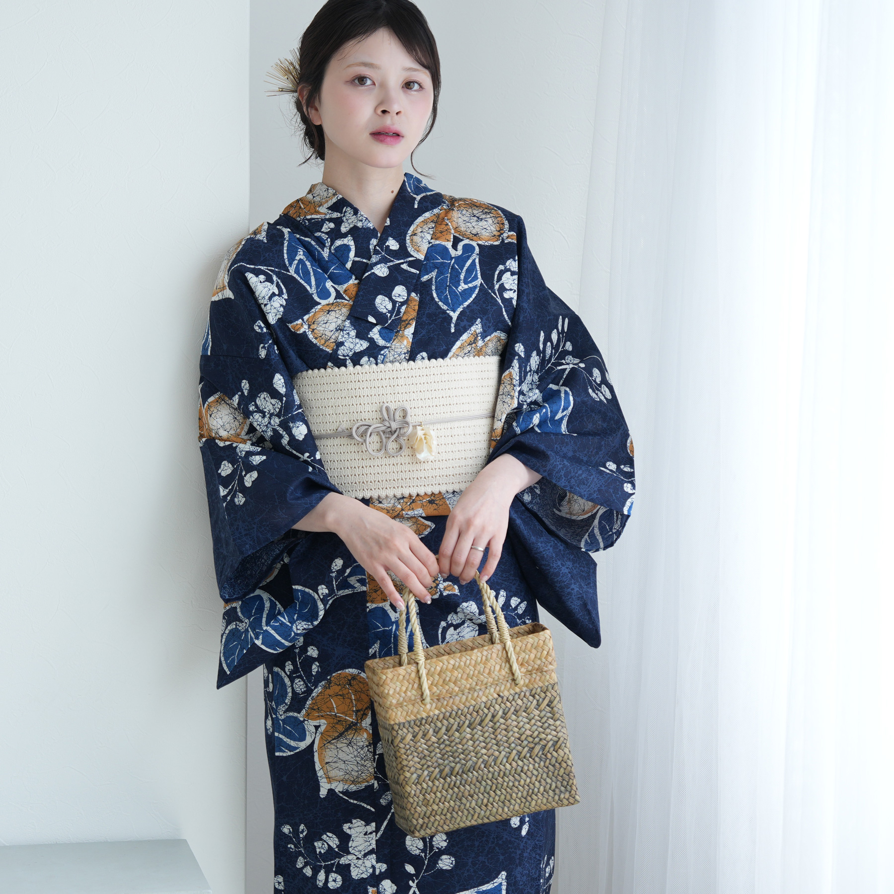 浴衣 ゆかた 大きい トール L 高身長 背が高い 裄丈長め 裄長め 裄が長い 腕が長い
