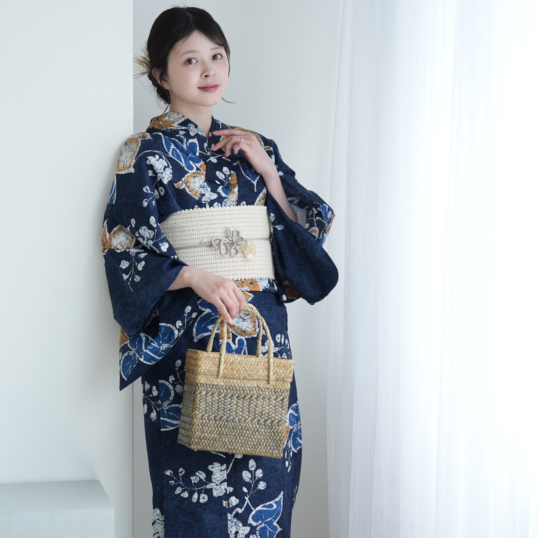 浴衣 ゆかた 大きい トール L 高身長 背が高い 裄丈長め 裄長め 裄が長い 腕が長い