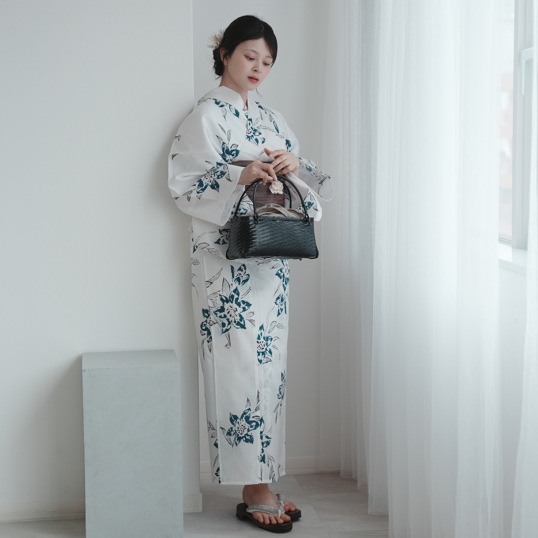 浴衣 ゆかた レディース 女性 おしゃれ レトロ 古典 昭和 平成 大人 夏 盆踊り utatane ウタタネ うたたね 帯 下駄 セット