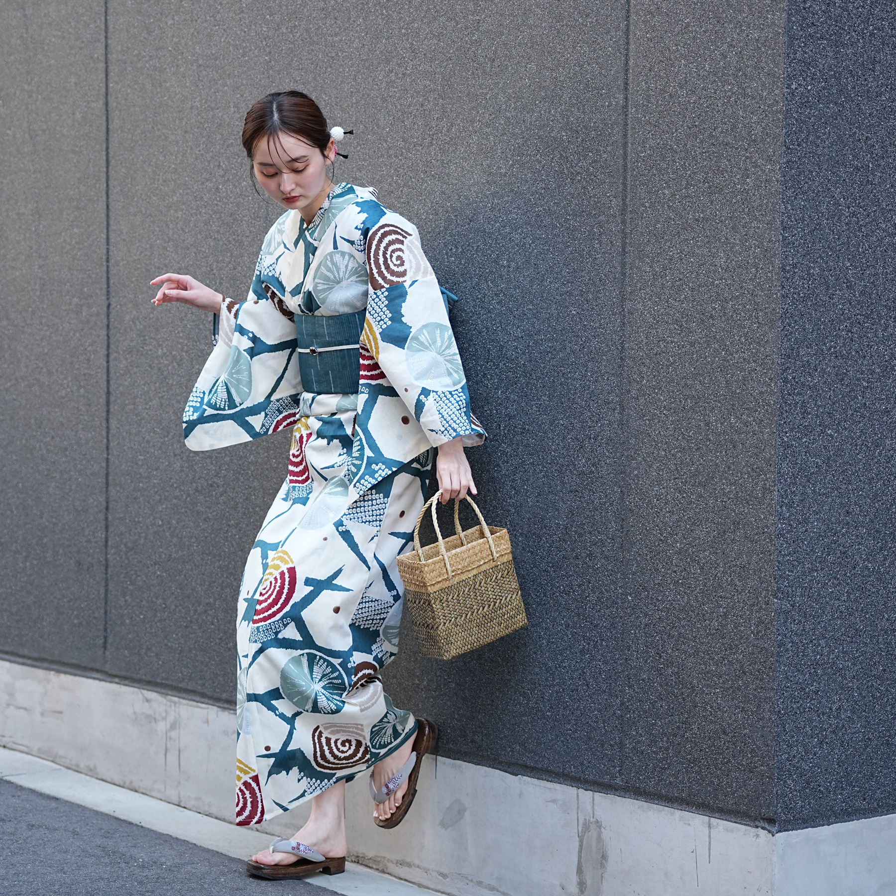 浴衣 ゆかた レディース 女性 大きい トール L TL 高身長 裄 長 おしゃれ レトロ utatane うたたね ウタタネ