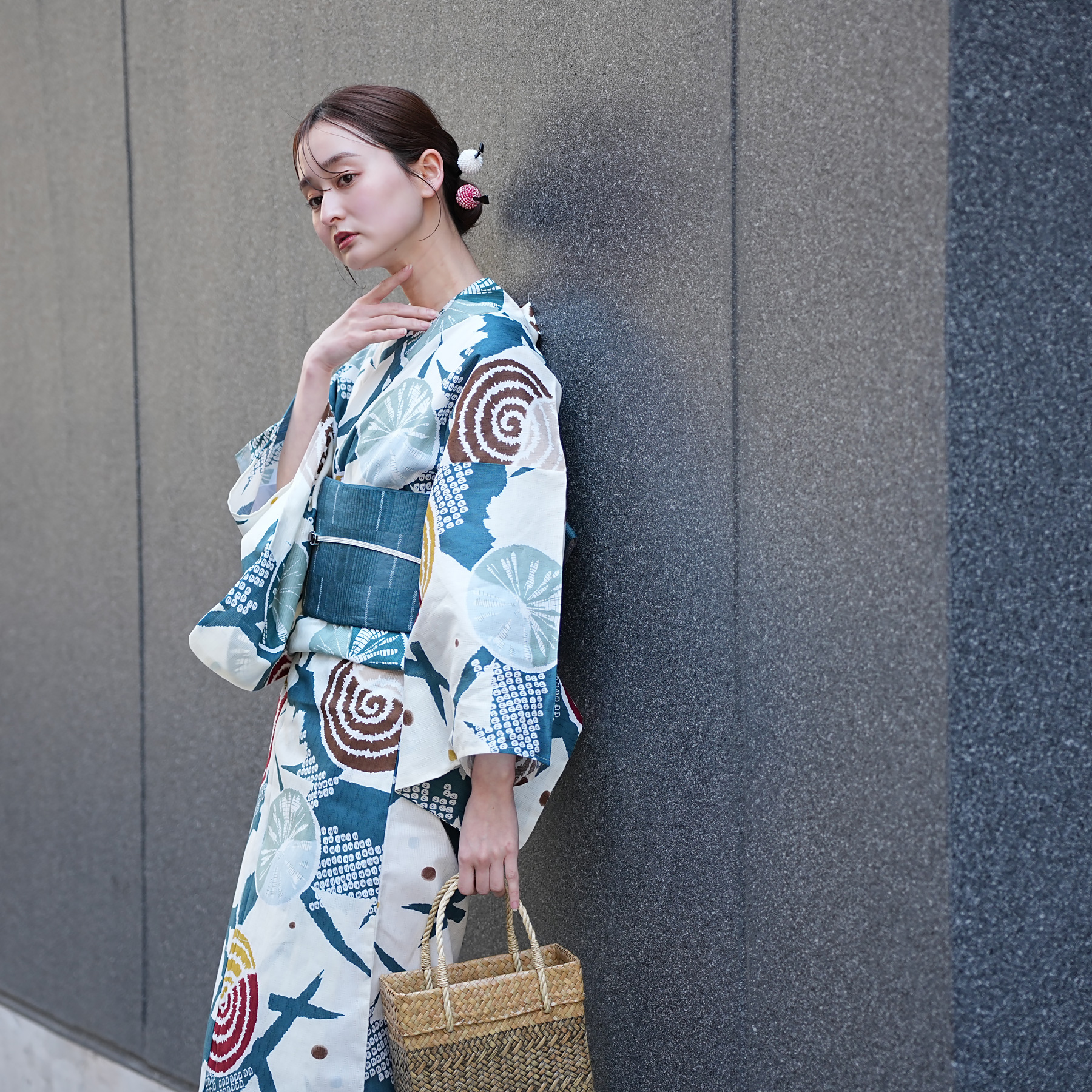 浴衣 ゆかた レディース 女性 大きい トール L TL 高身長 裄 長 おしゃれ レトロ utatane うたたね ウタタネ