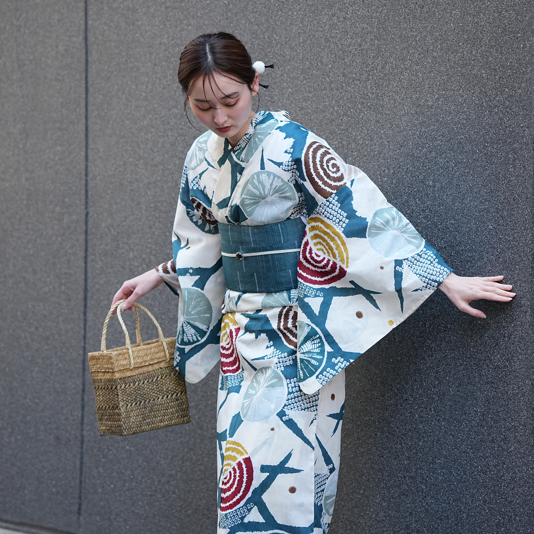 浴衣 ゆかた レディース 女性 大きい トール L TL 高身長 裄 長 おしゃれ レトロ utatane うたたね ウタタネ