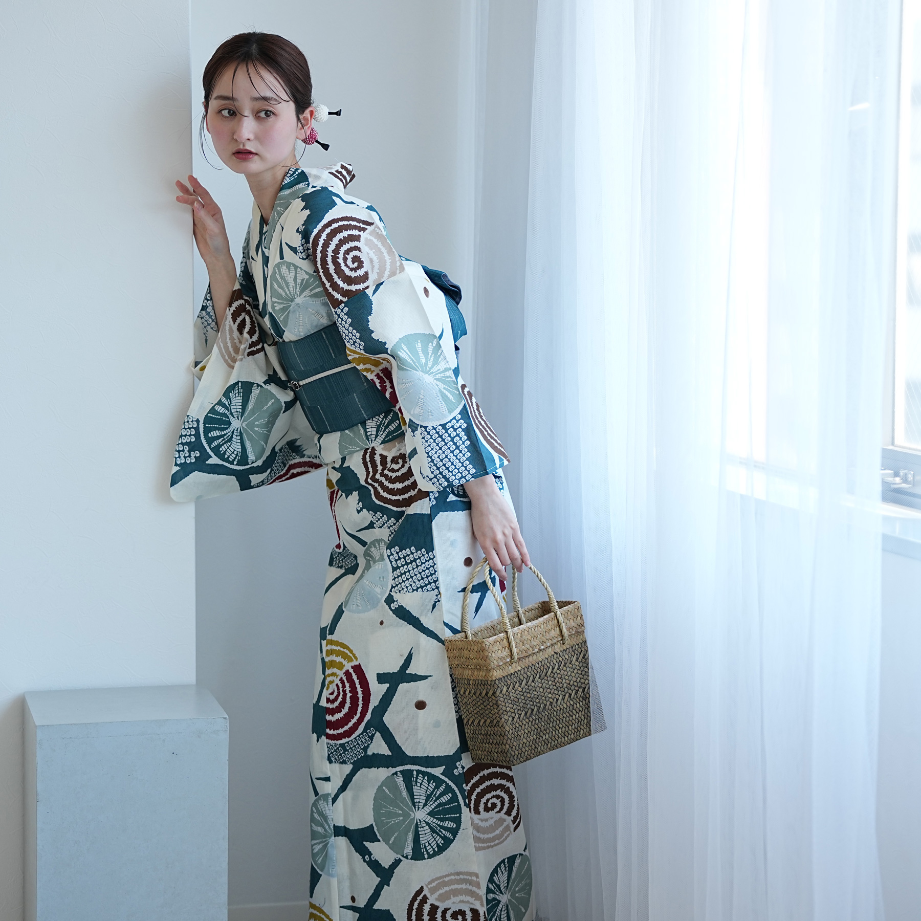 浴衣 ゆかた レディース 女性 大きい トール L TL 高身長 裄 長 おしゃれ レトロ utatane うたたね ウタタネ