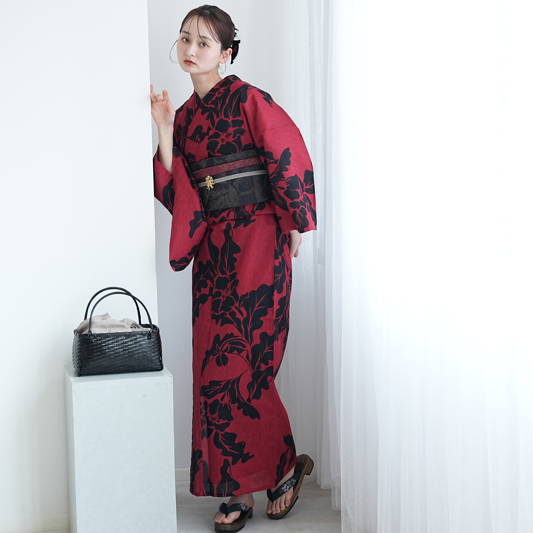 utatane 浴衣 レディース セット 浴衣 3点セット 高級変わり織 モダン