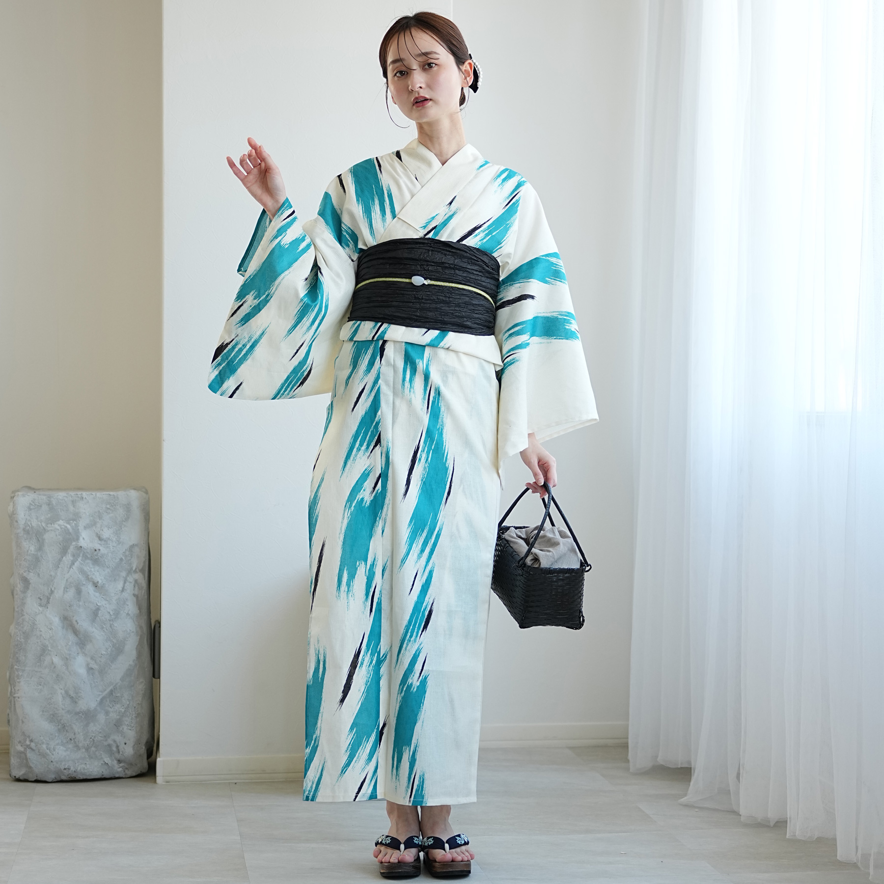 utatane 浴衣 レディース セット 浴衣 3点セット 高級変わり織 片寄せ