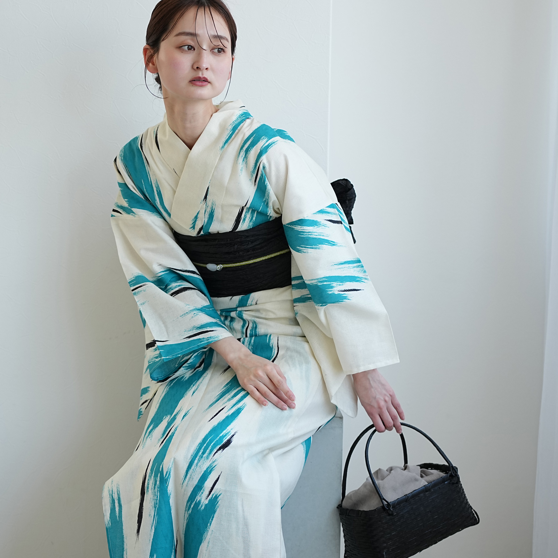utatane 浴衣 レディース セット 浴衣 3点セット 高級変わり織 片寄せ