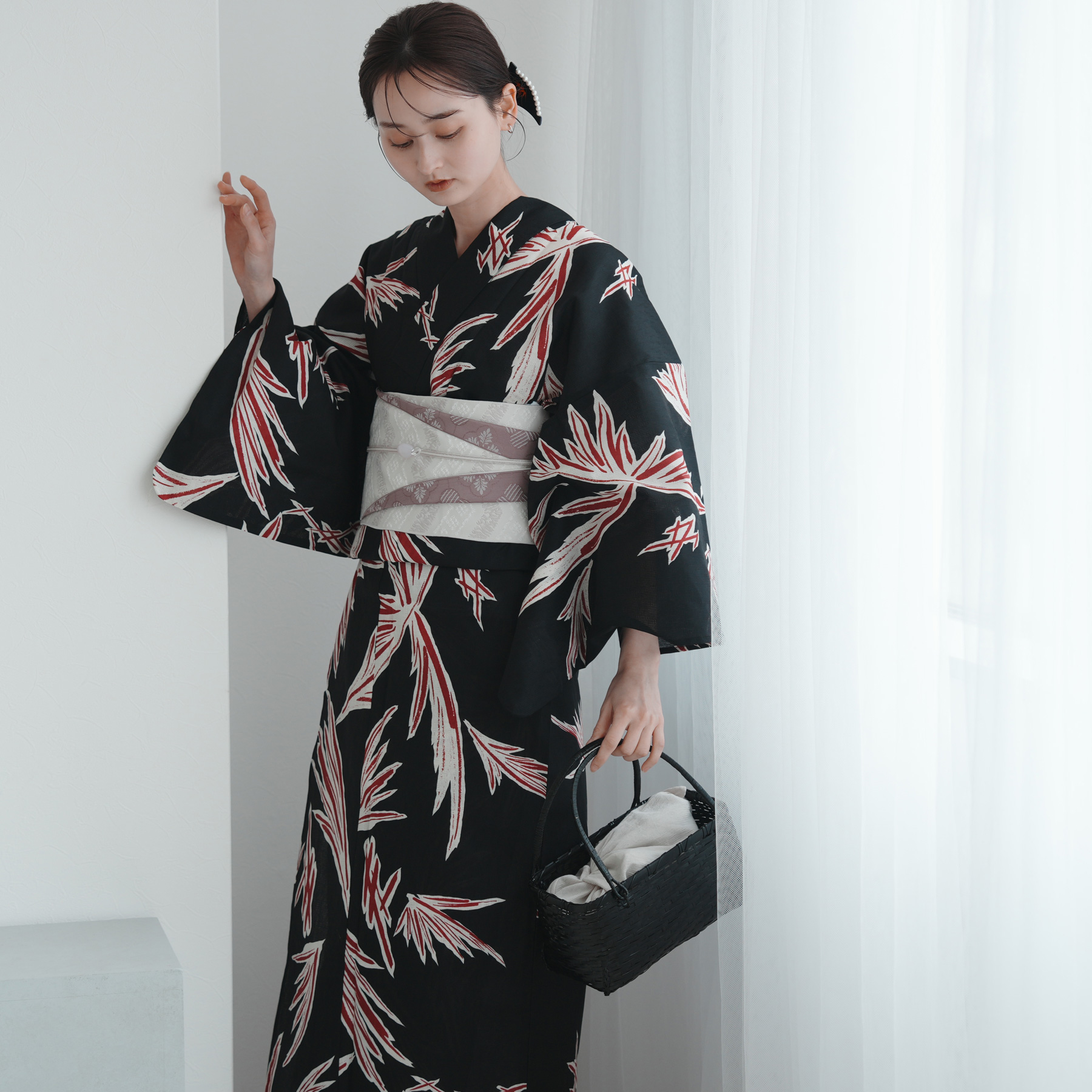 浴衣 ゆかた 大きい トール L 高身長 背が高い 裄丈長め 裄長め 裄が長い 腕が長い