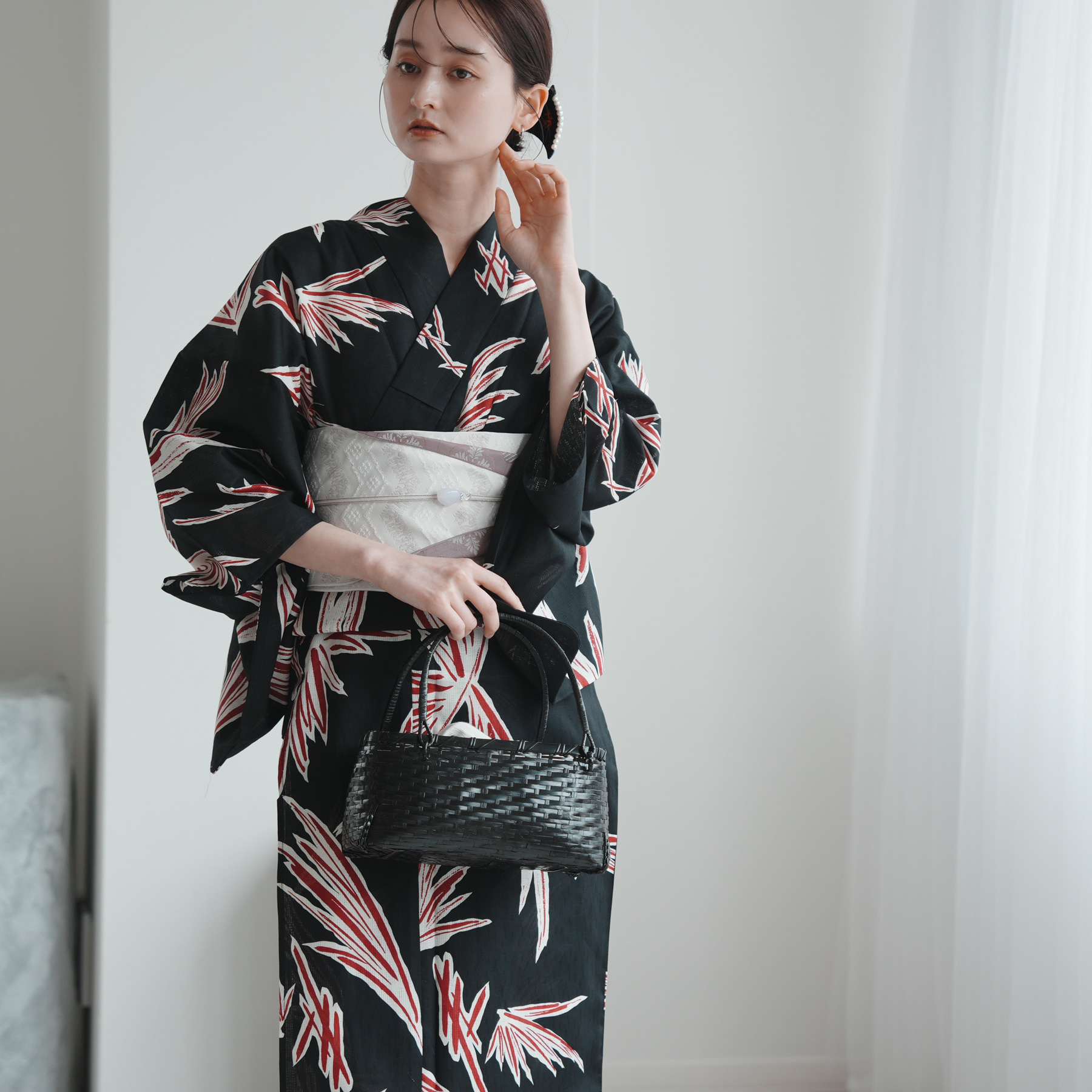 浴衣 ゆかた 大きい トール L 高身長 背が高い 裄丈長め 裄長め 裄が長い 腕が長い