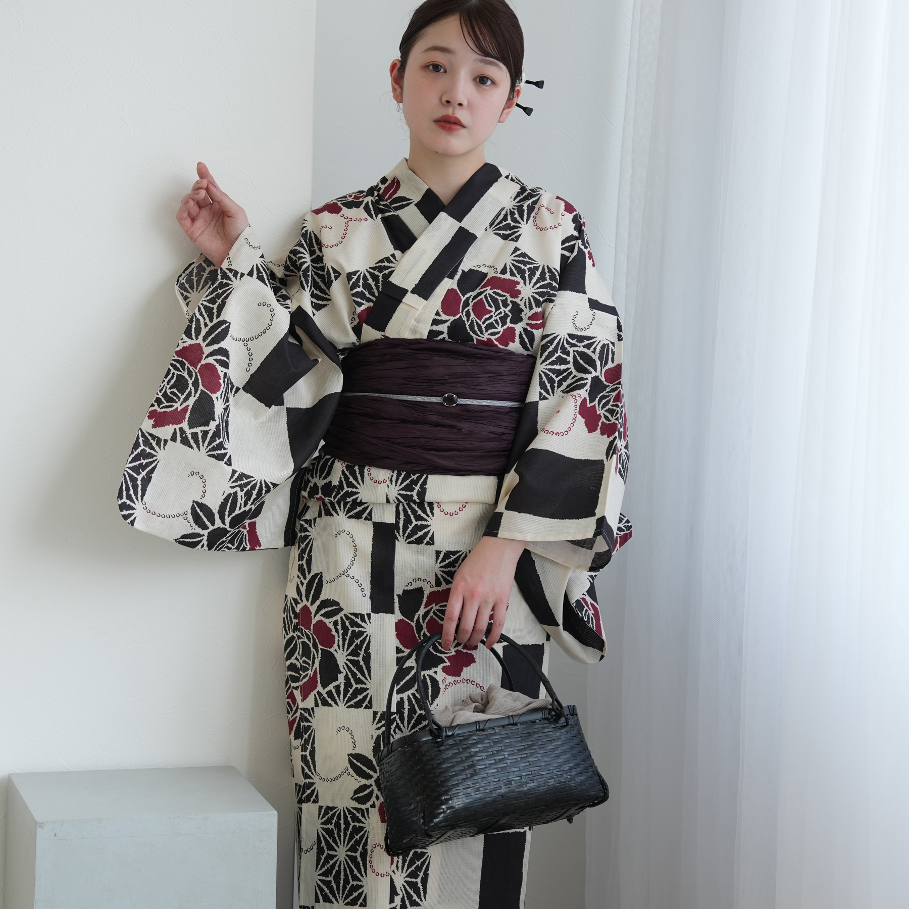 utatane 浴衣 レディース セット Sサイズ 浴衣 3点セット 高級変わり織