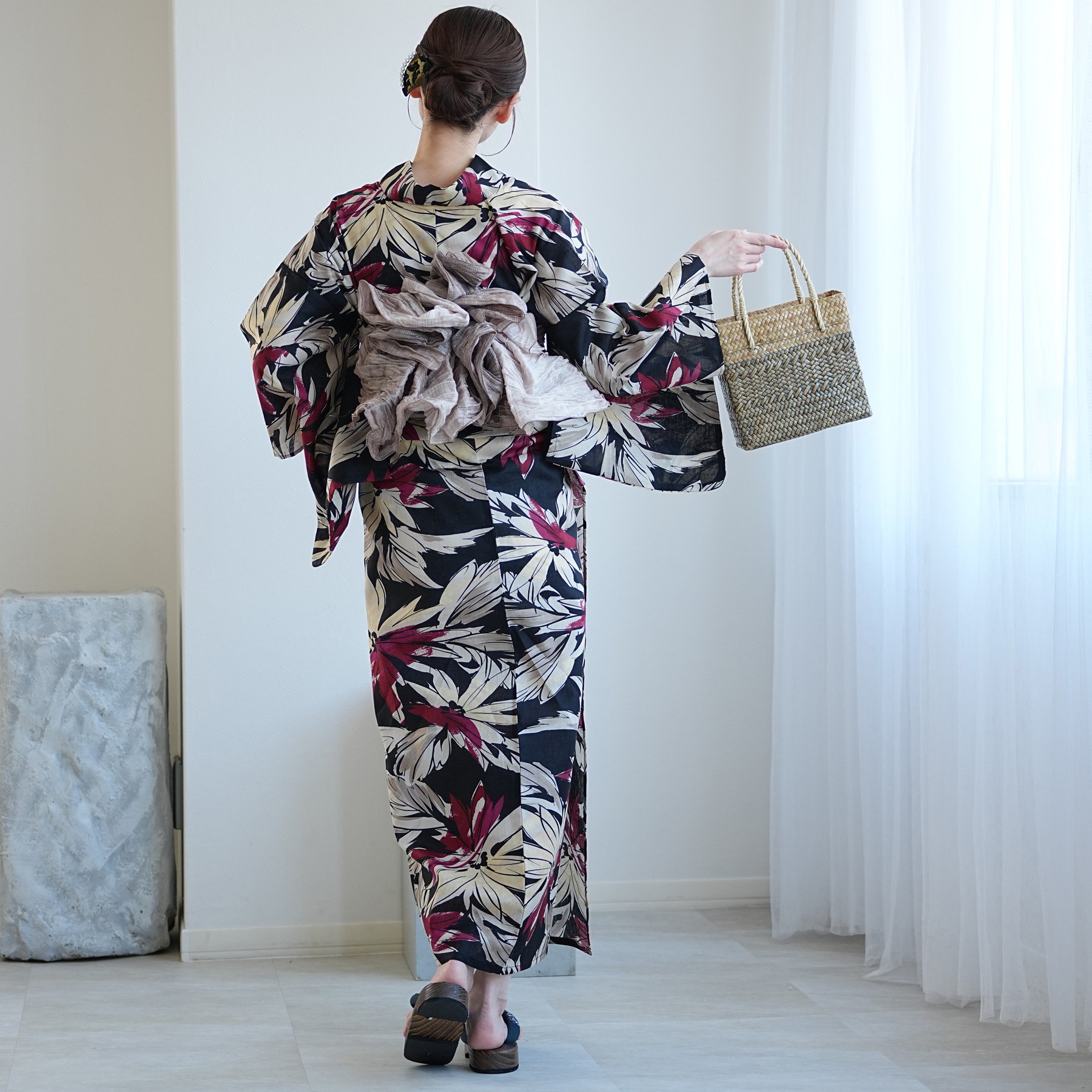 utatane 浴衣 レディース セット Sサイズ 浴衣 3点セット 高級変わり織