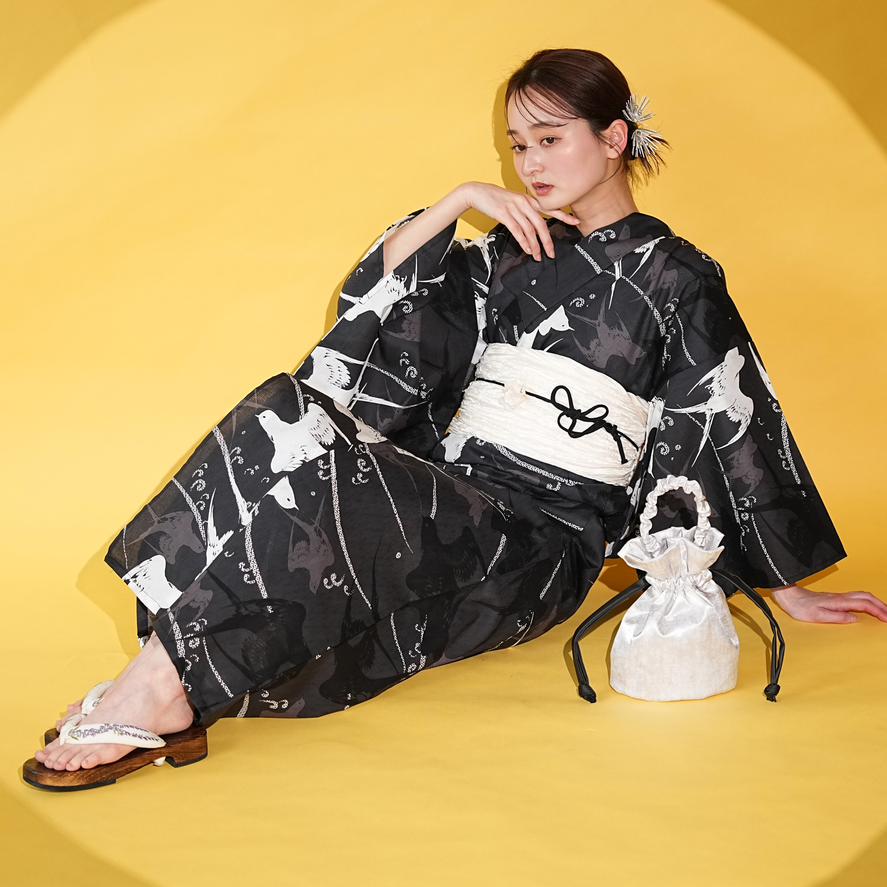 浴衣 ゆかた レディース 女性 おしゃれ レトロ 古典 昭和 平成 大人 夏 盆踊り utatane ウタタネ うたたね 帯 下駄 セット