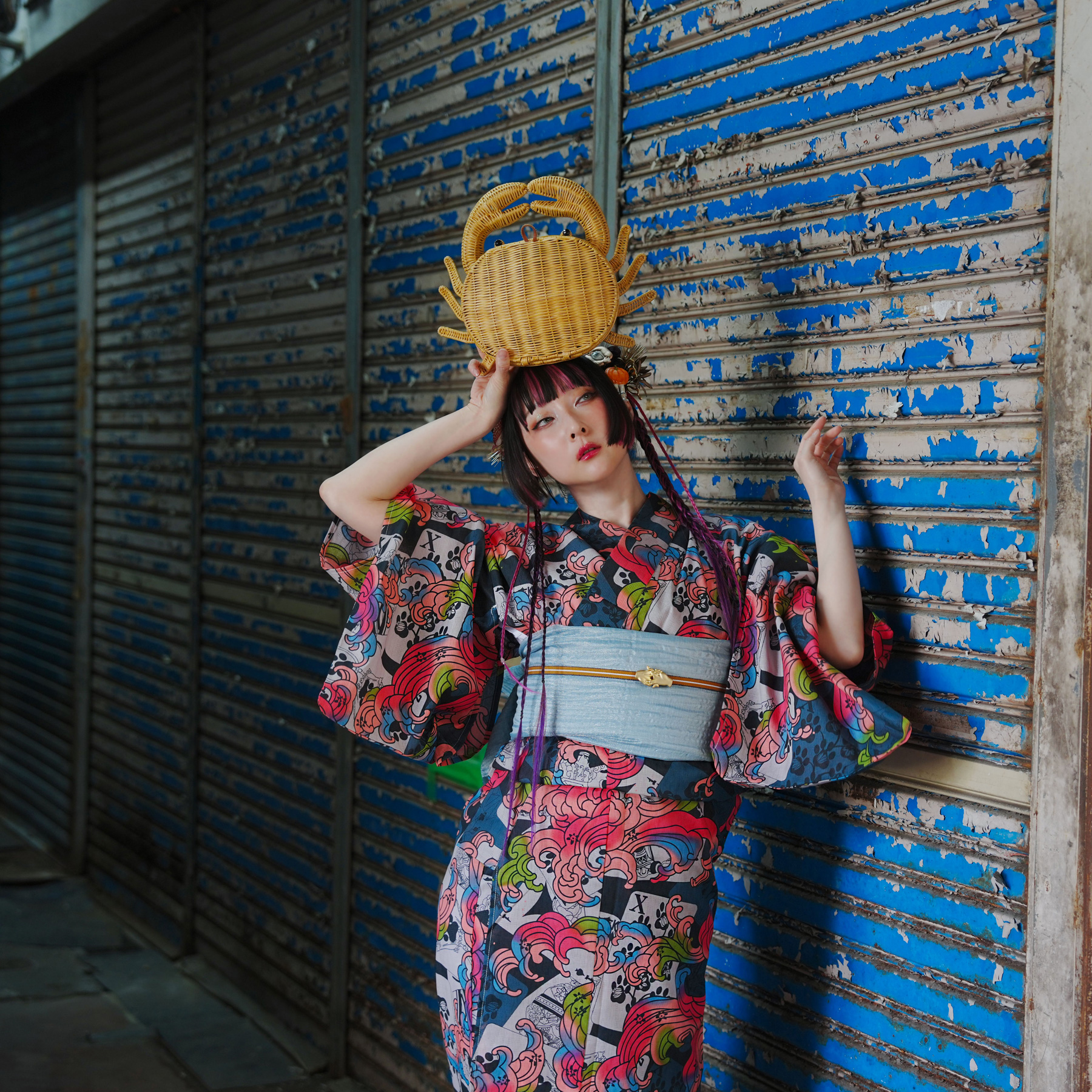 浴衣 ゆかた ニコアンティーク RinRin Doll レディース 個性派 レトロ