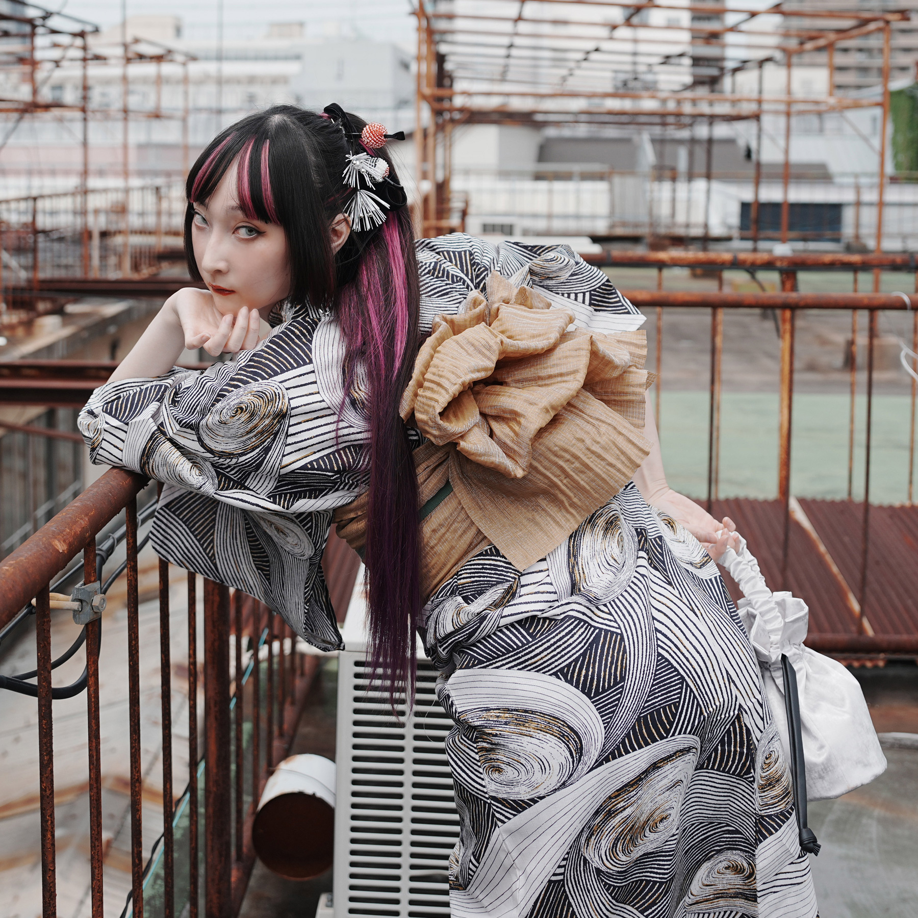浴衣 ゆかた ニコアンティーク RinRin Doll