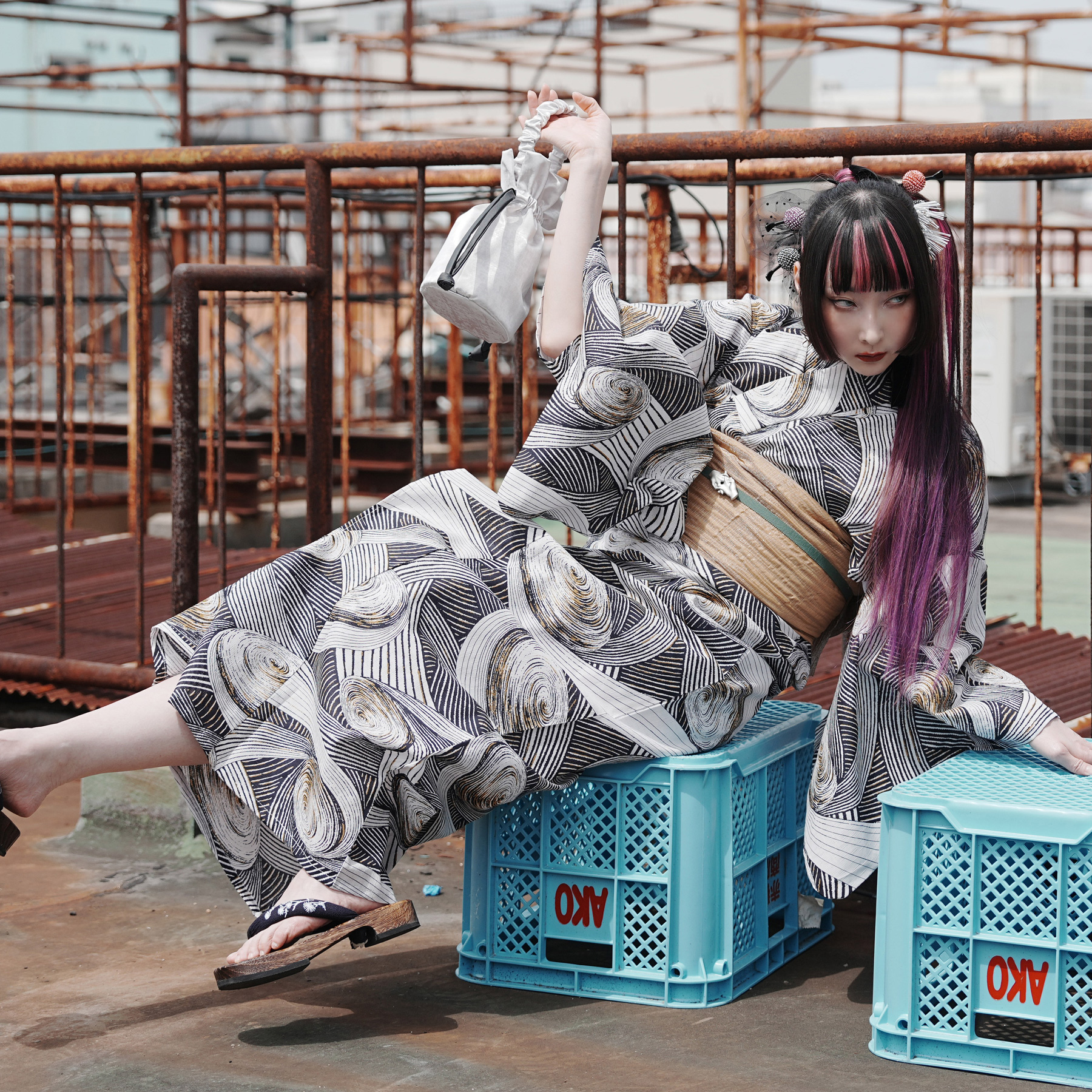 浴衣 ゆかた ニコアンティーク RinRin Doll