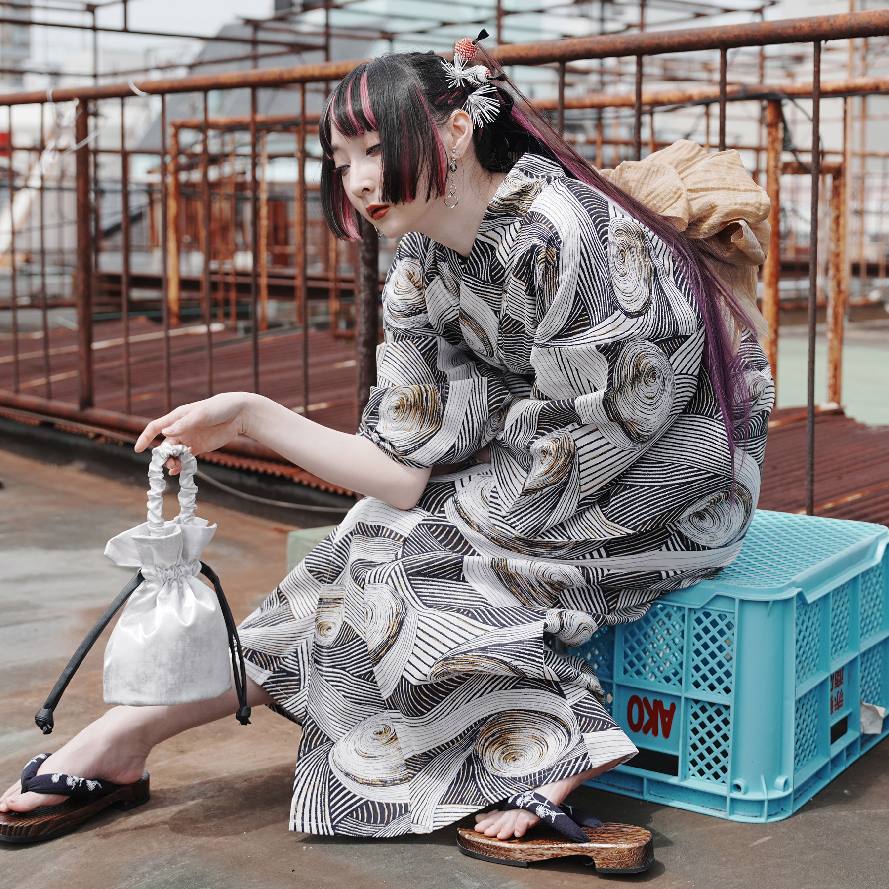 浴衣 ゆかた ニコアンティーク RinRin Doll