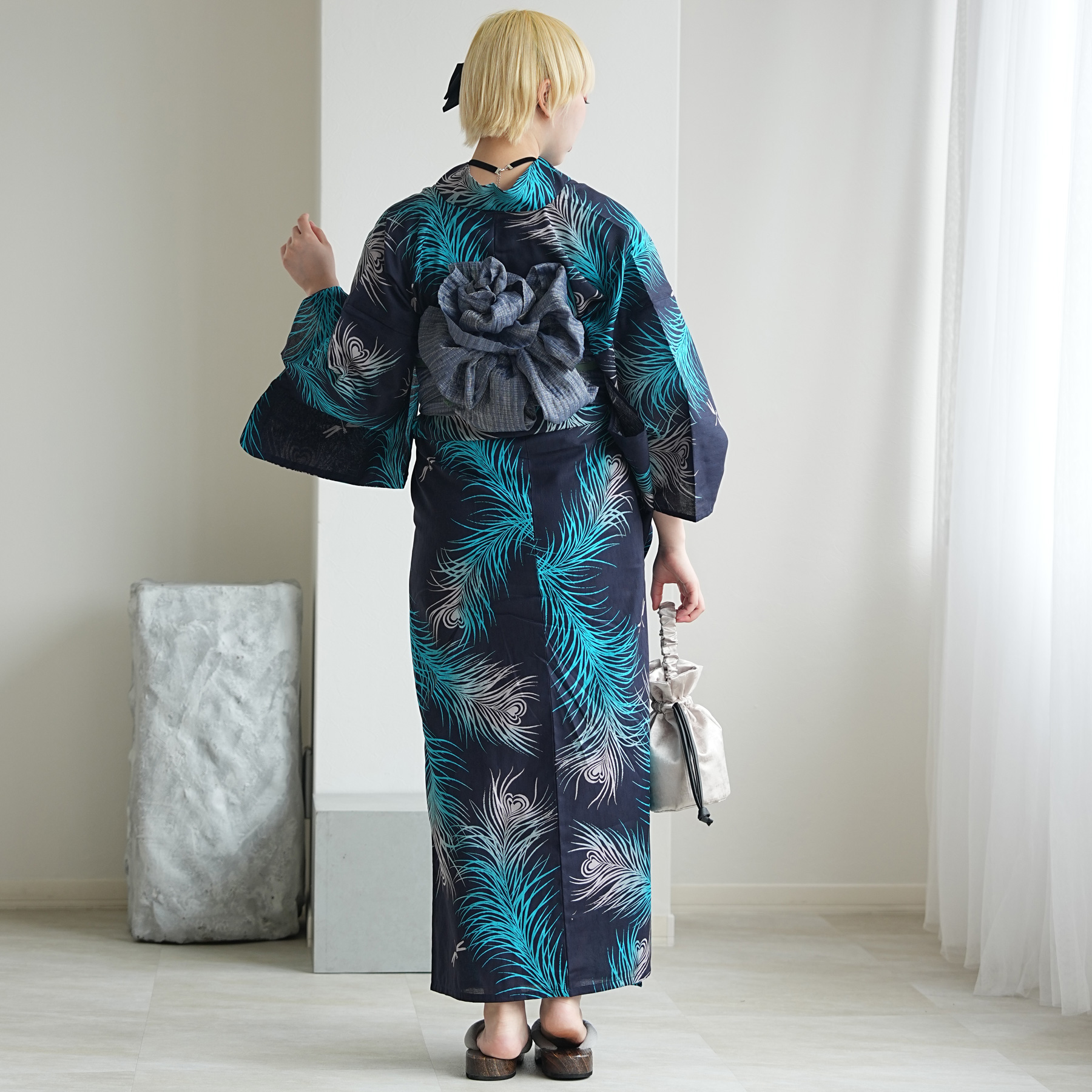 浴衣 レディース セット 3L ニコアンティーク 3点セット 高級変わり織