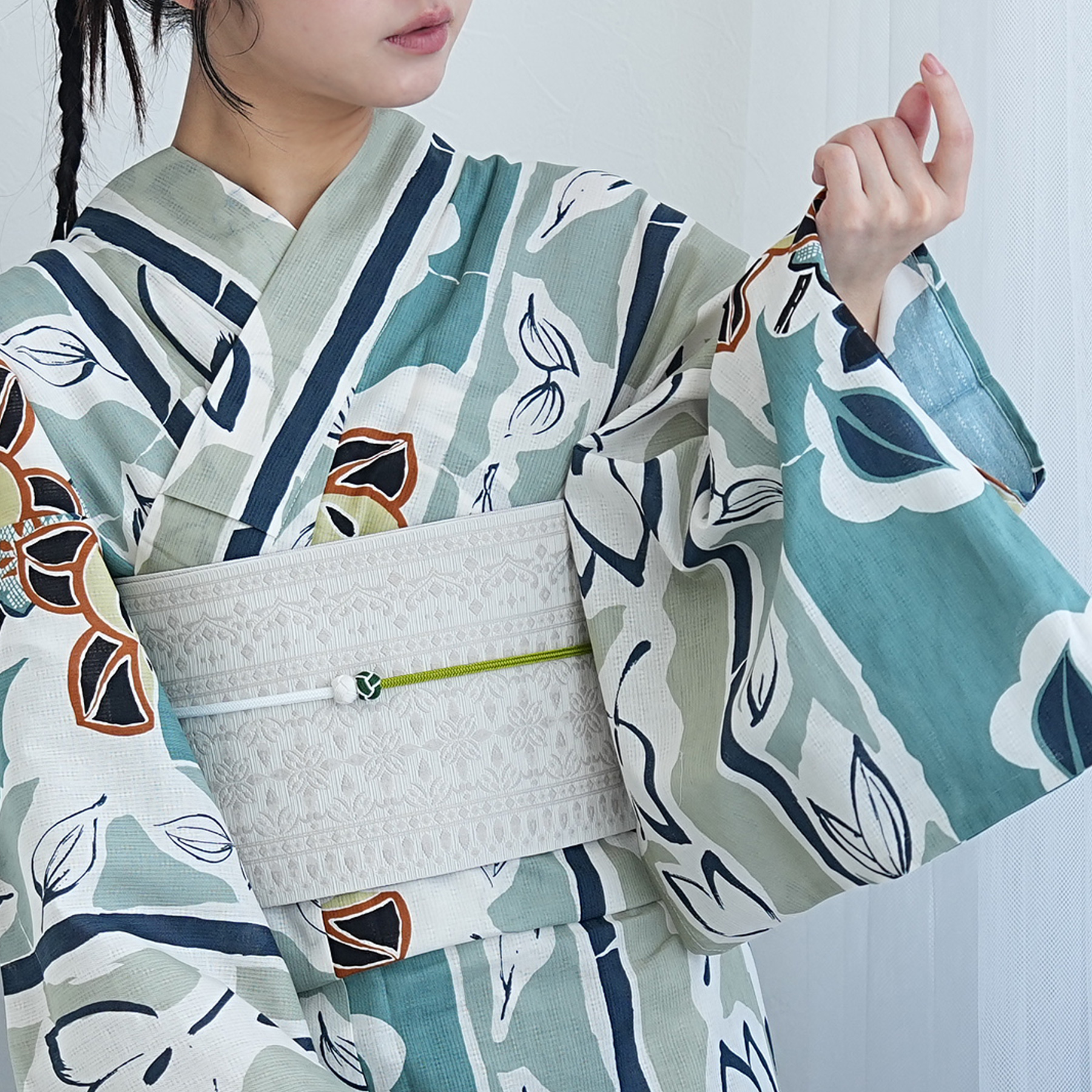 浴衣 レディース セット ひよこ商店 3点セット 高級変わり織 彩葉に橘