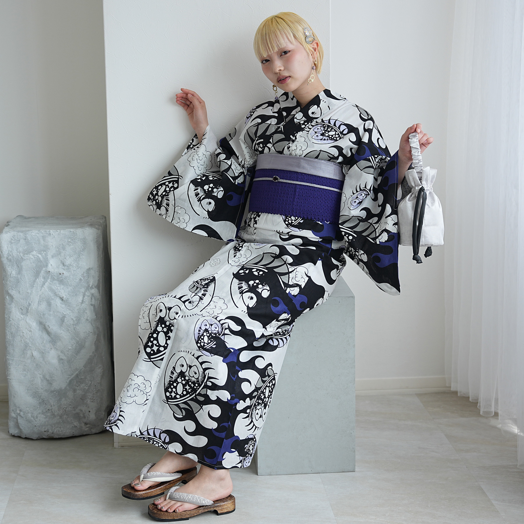 浴衣 ゆかた 大きい トール L 高身長 背が高い 裄丈長め 裄長め 裄が長い 腕が長い