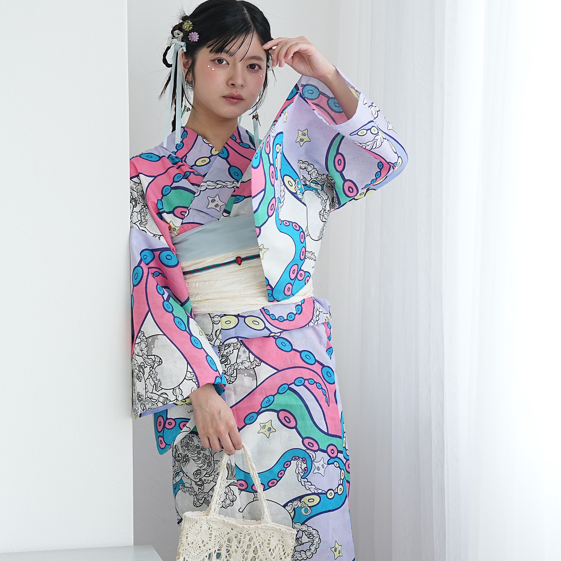 （ せきやゆりえ YURIE SEKIYA 浴衣 ゆかた yukata コラボ ニコアンティーク ）