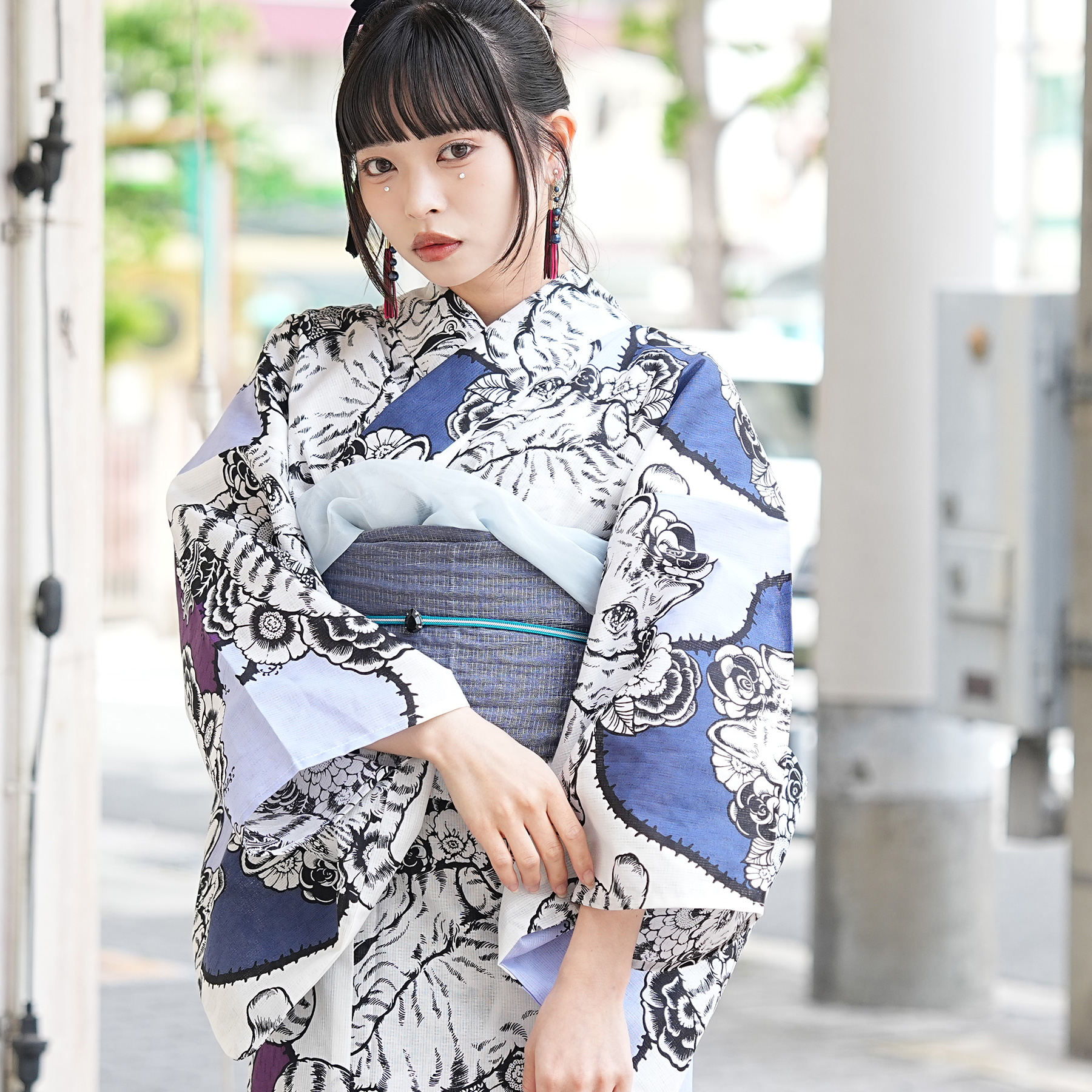 （ せきやゆりえ YURIE SEKIYA 浴衣 ゆかた yukata コラボ ニコアンティーク ）