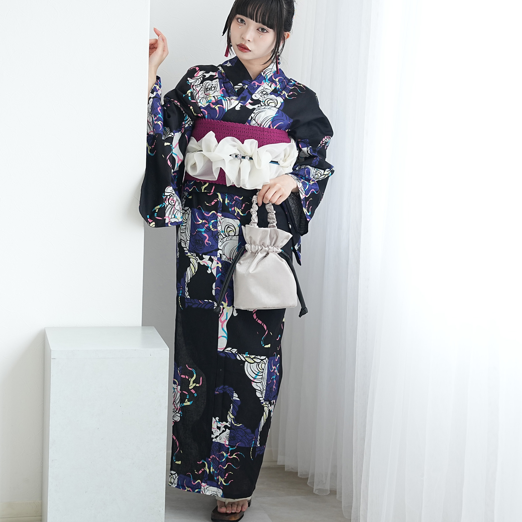 浴衣 ゆかた 大きい 大きめ ゆったり ぽっちゃり ふくよか 太 3L XL 13号 15号 LL LLL おしゃれ 大人 レトロ 古典