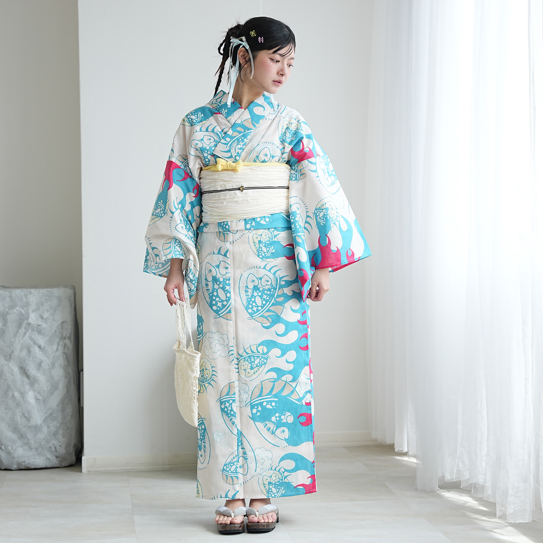 浴衣 レディース セット トールサイズ ニコアンティーク×せきやゆりえ