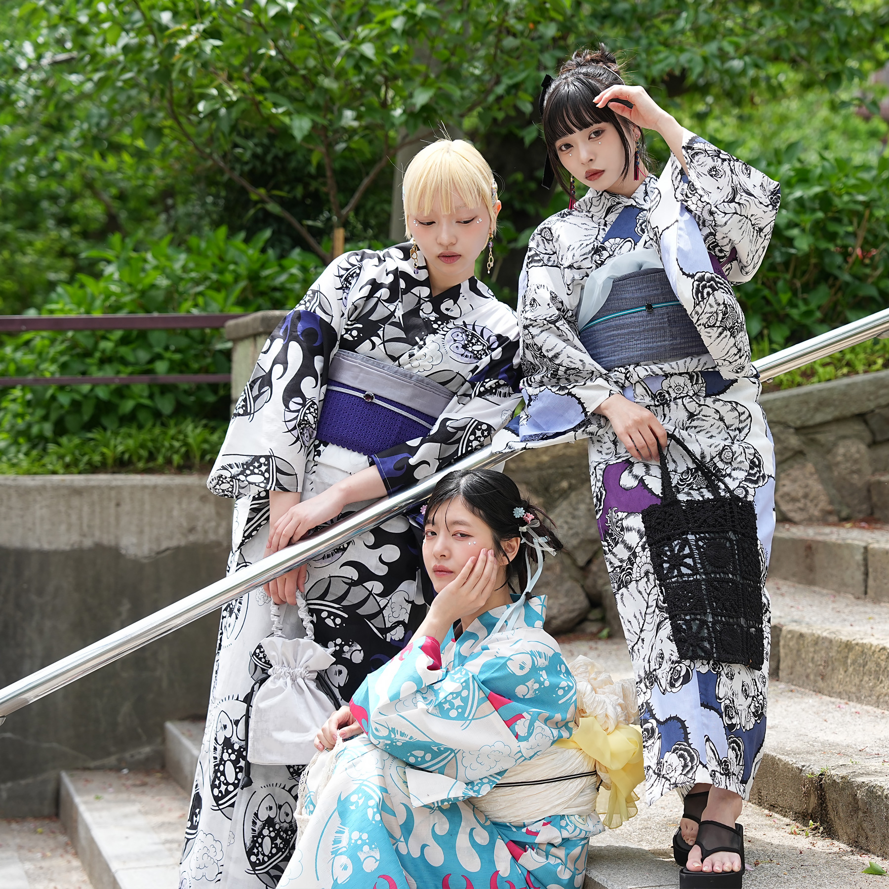 浴衣 レディース セット トールサイズ ニコアンティーク×せきやゆりえ