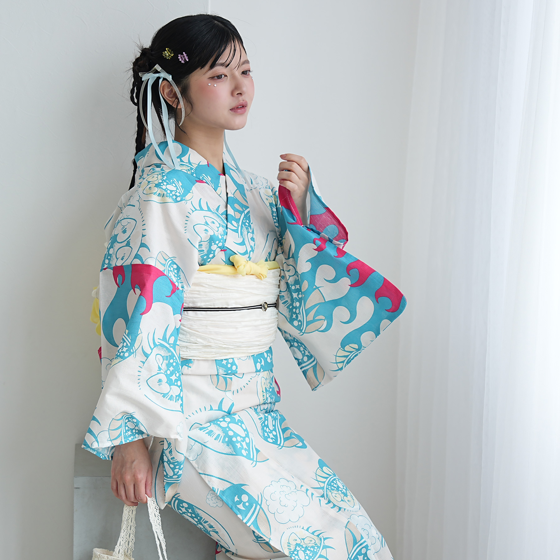 （ せきやゆりえ YURIE SEKIYA 浴衣 ゆかた yukata コラボ ニコアンティーク ）