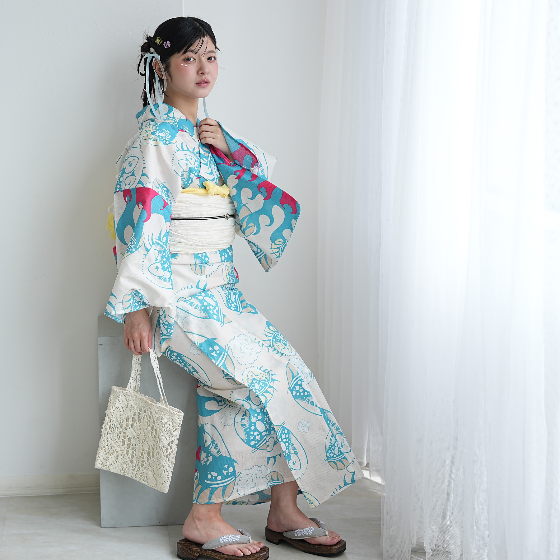 （ せきやゆりえ YURIE SEKIYA 浴衣 ゆかた yukata コラボ ニコアンティーク ）