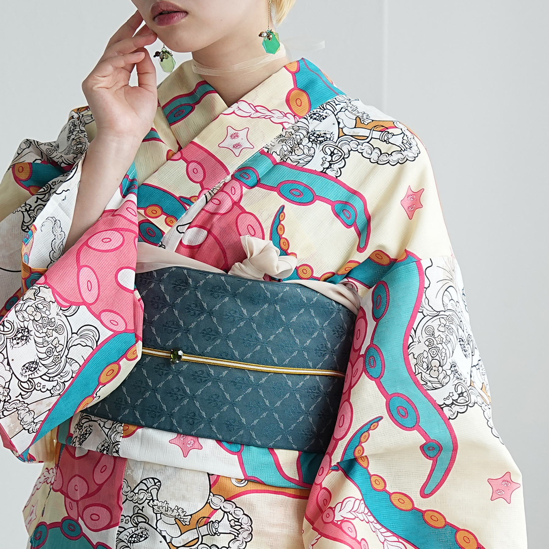 浴衣 ゆかた 大きい 大きめ ゆったり ぽっちゃり ふくよか 太 3L XL 13号 15号 LL LLL おしゃれ 大人 レトロ 古典