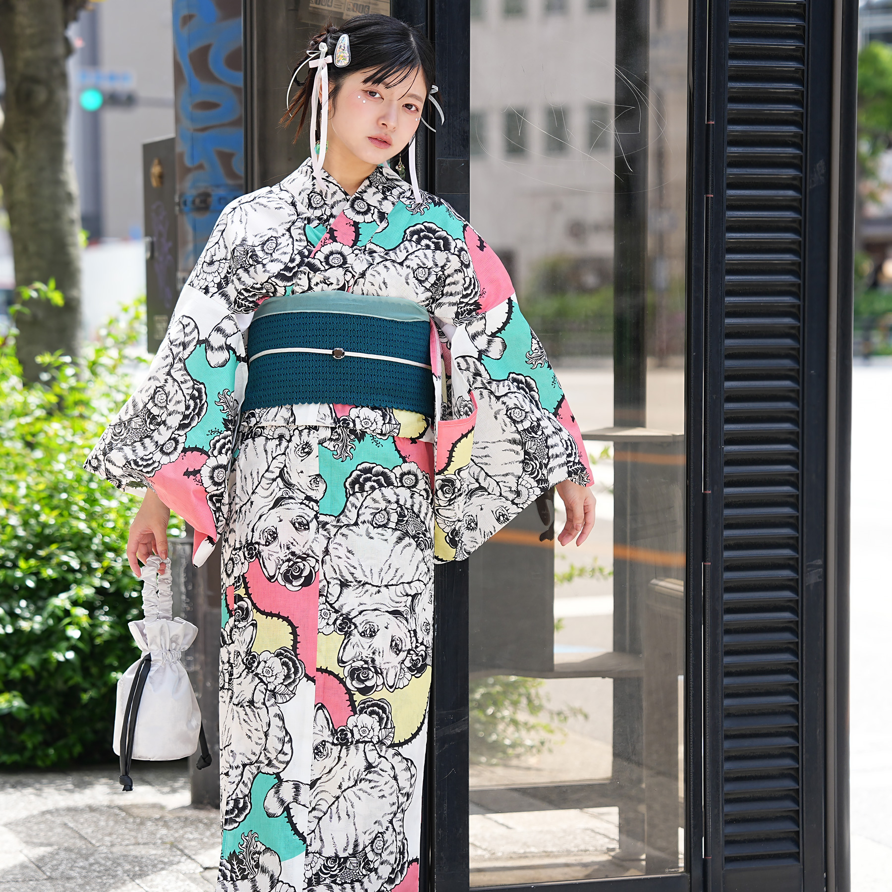 浴衣 レディース セットニコアンティーク×せきやゆりえ コラボ 浴衣3点
