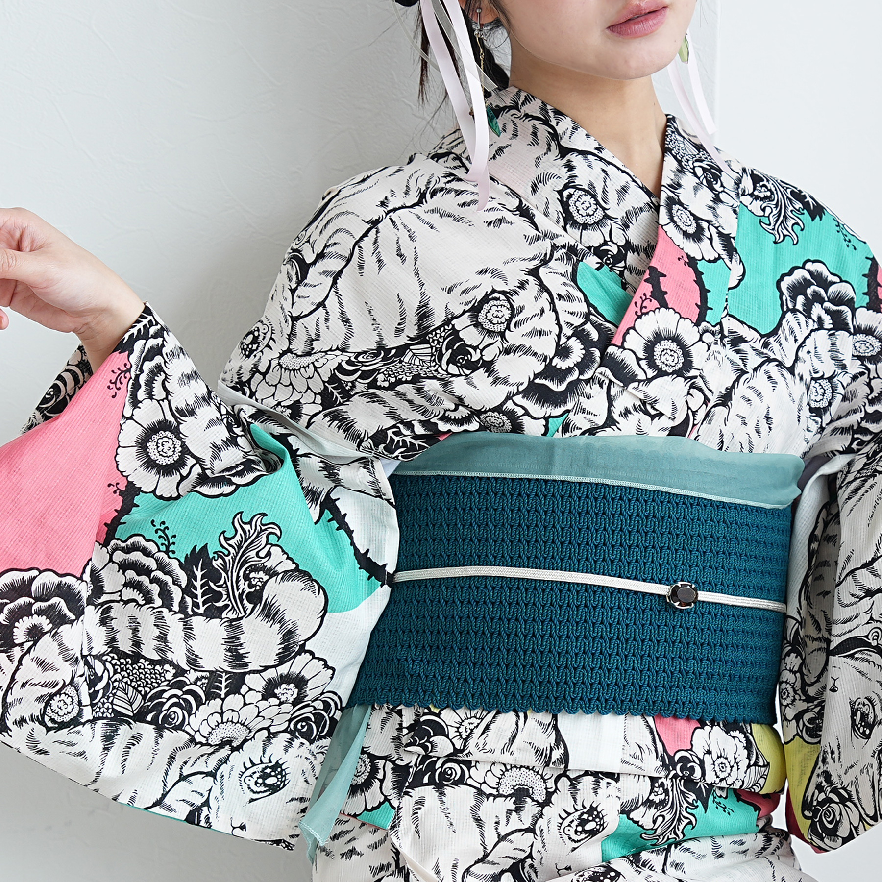 浴衣 ゆかた 大きい 大きめ ゆったり ぽっちゃり ふくよか 太 3L XL 13号 15号 LL LLL おしゃれ 大人 レトロ 古典