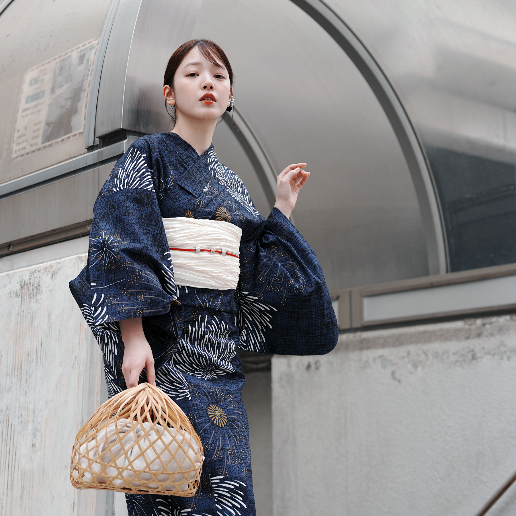 utatane 浴衣 レディース セット 3L utatane 高級変わり織 浴衣3点